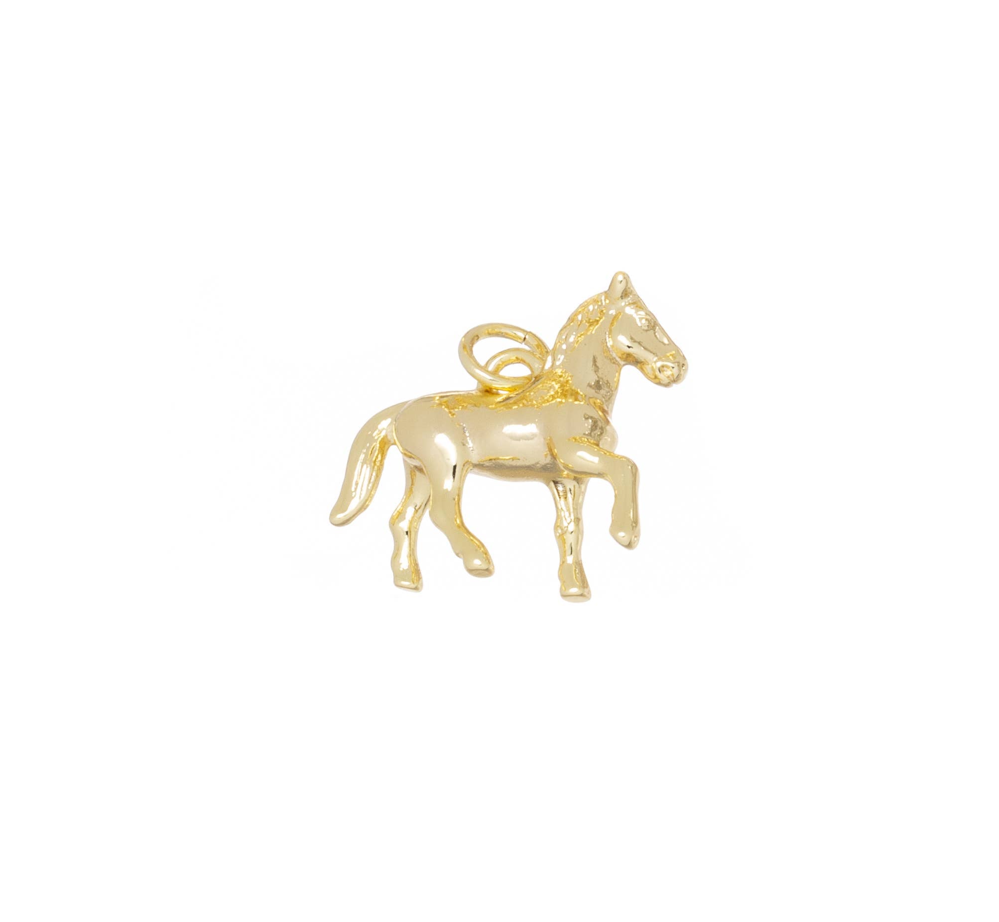 Gold Horse Charm,Double Sided Horse Charm