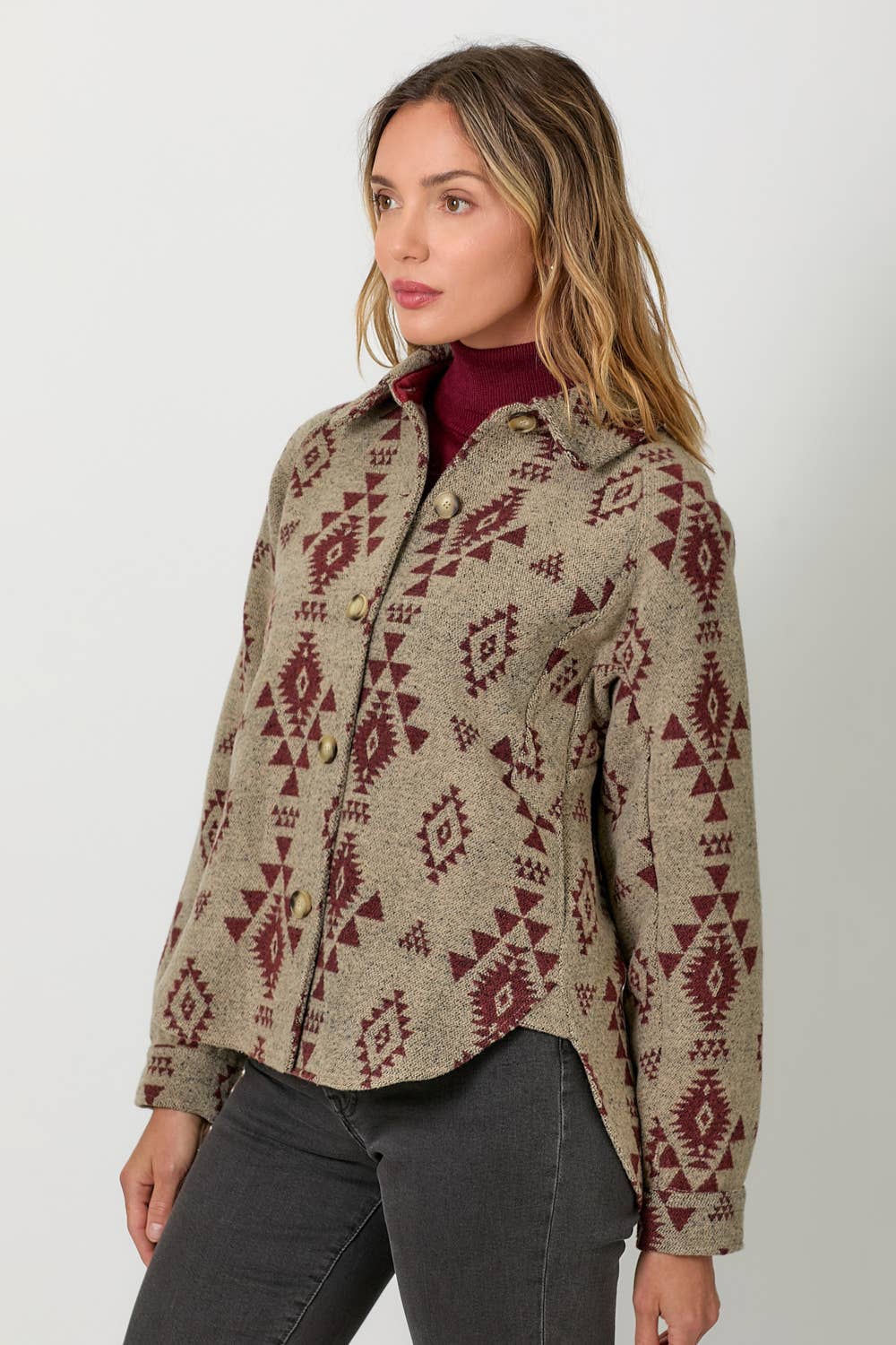 Aztec Button Down Shacket