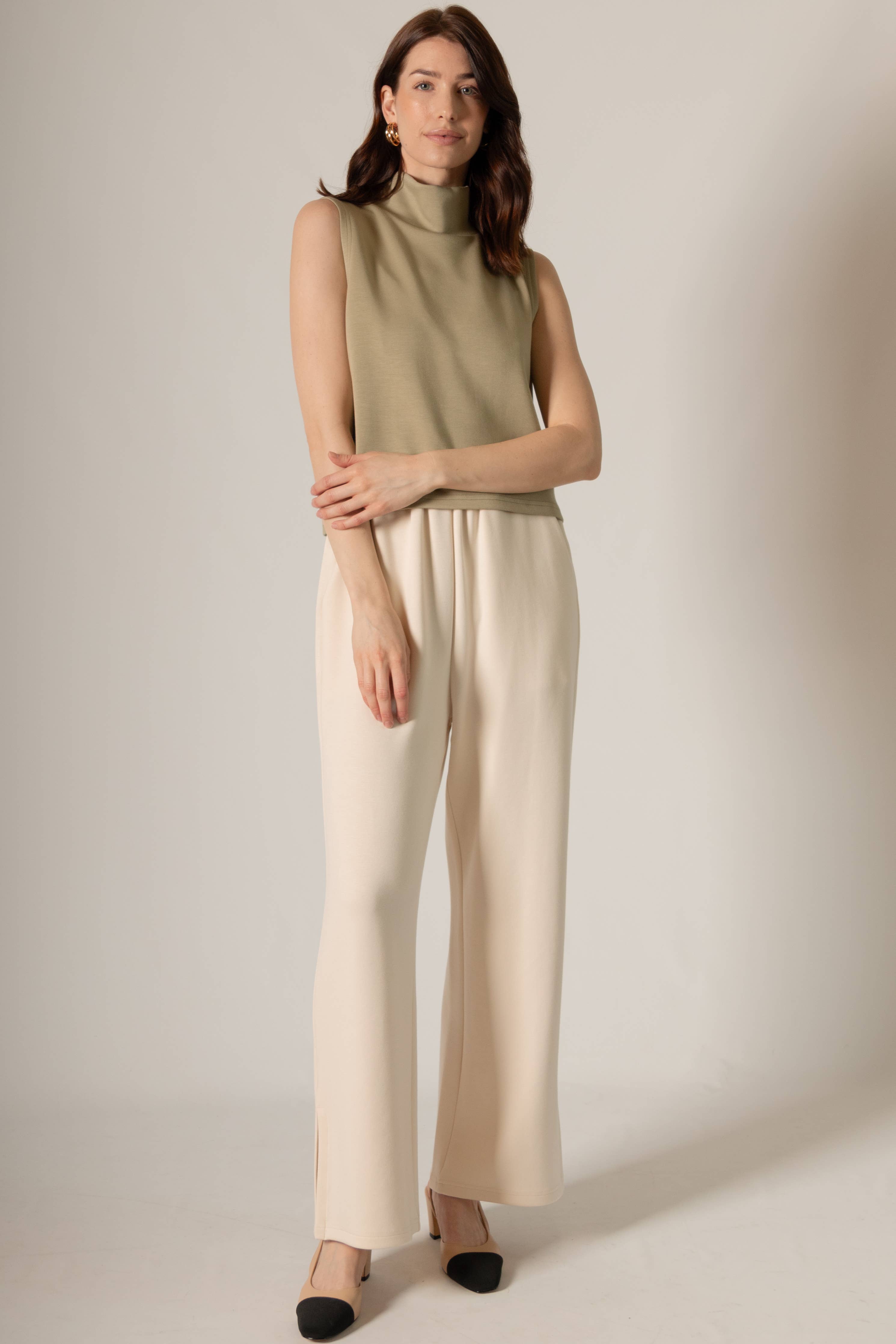 Butter Modal Cowl Neck Sleeveless Top