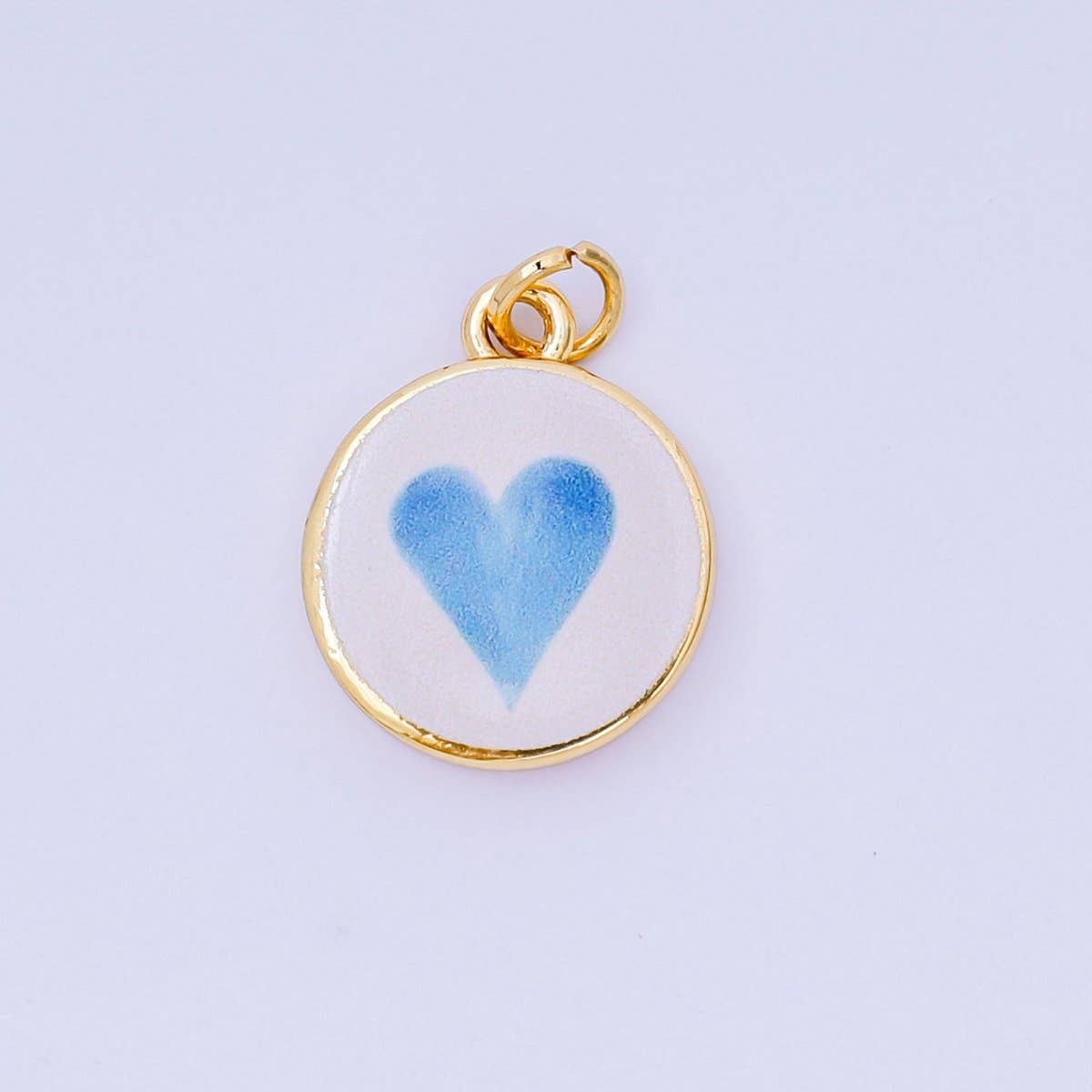 24K Gold Filled 18mm Enamel Art Beach Theme Charms