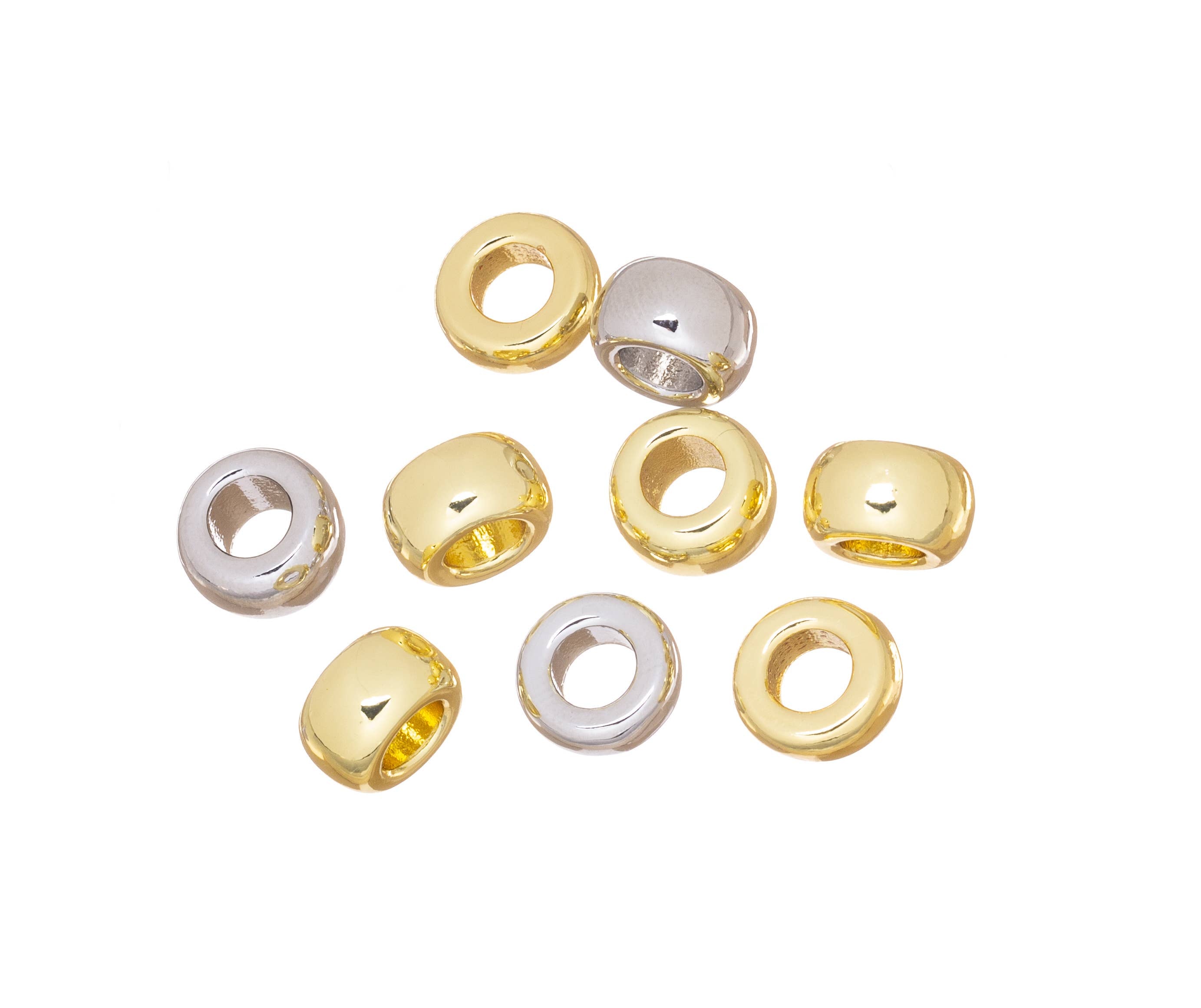 Rondelle Tire Wheel Spacer for Jewelry Making SPG208-209