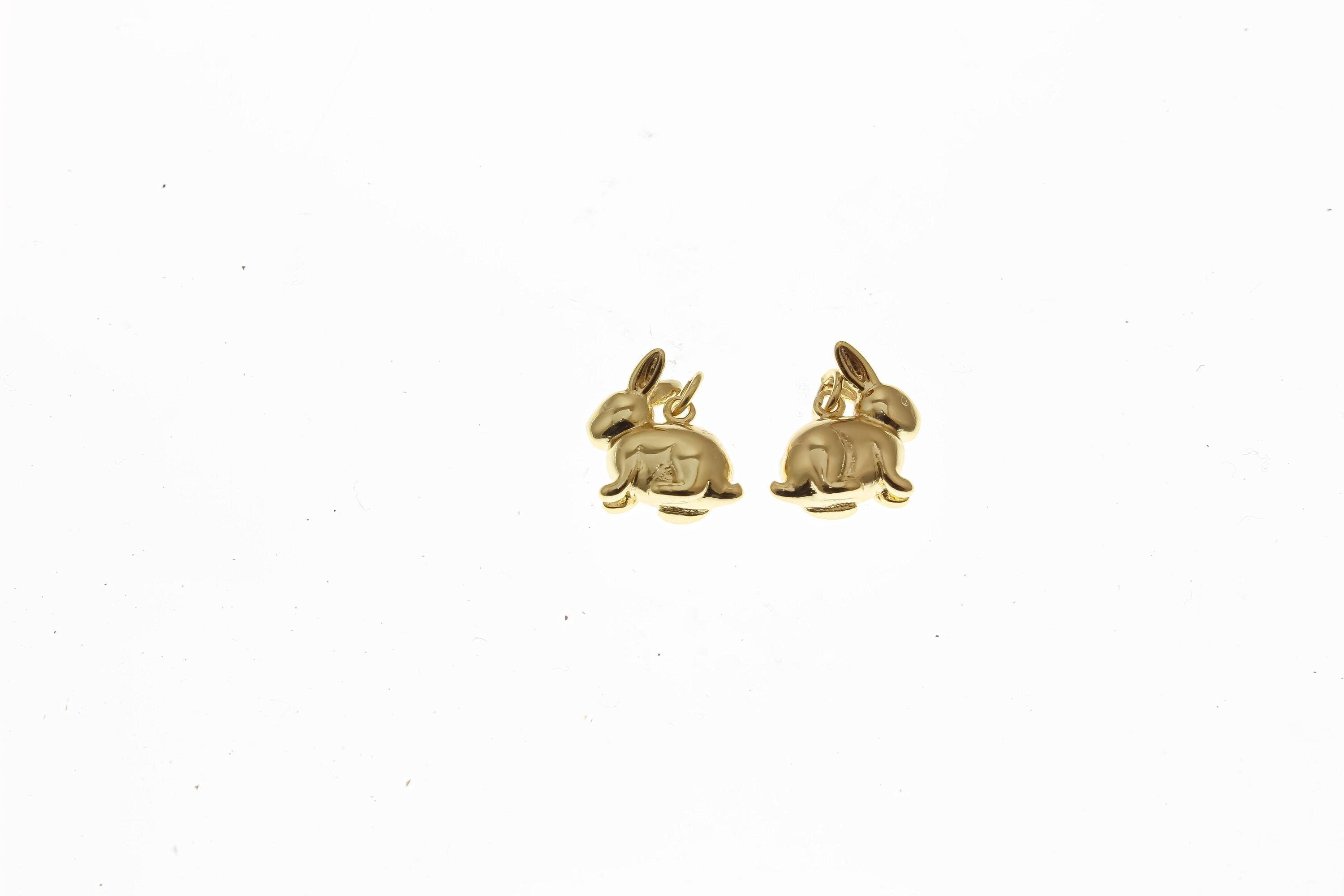 Gold Bunny Rabbit Charms