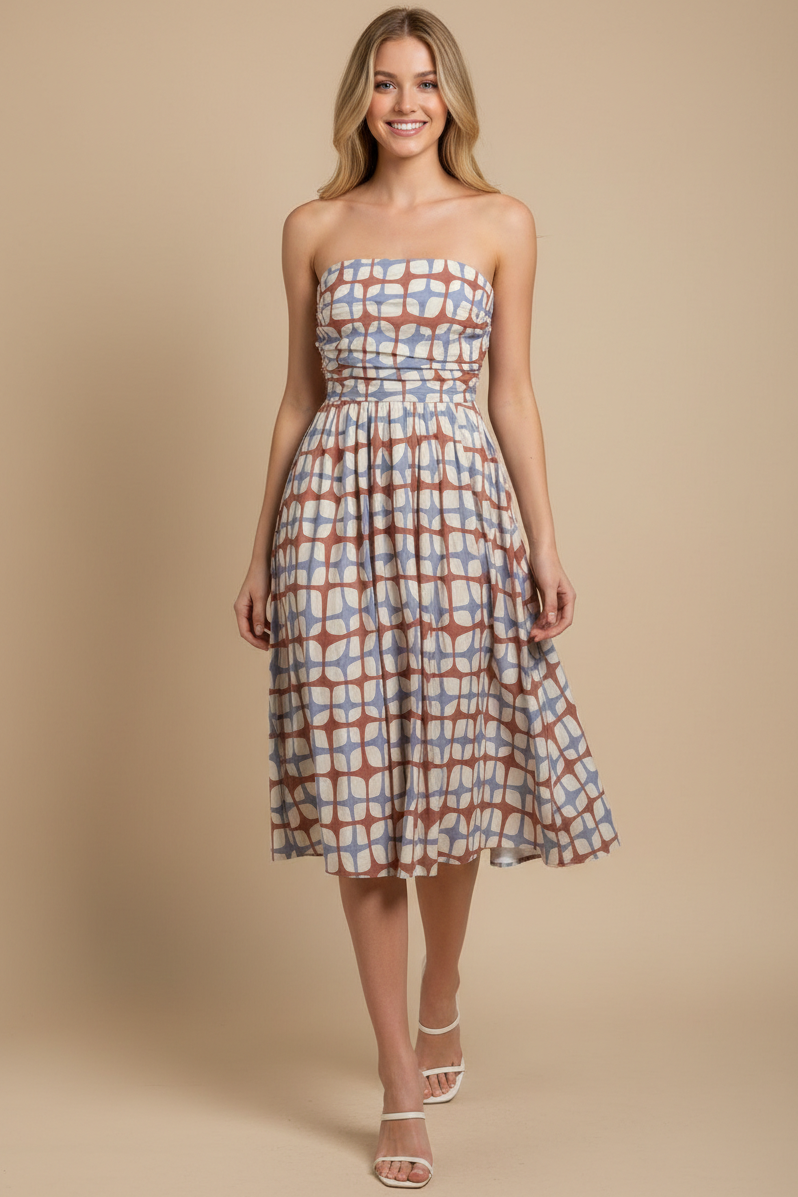 Geometric Midi Dress