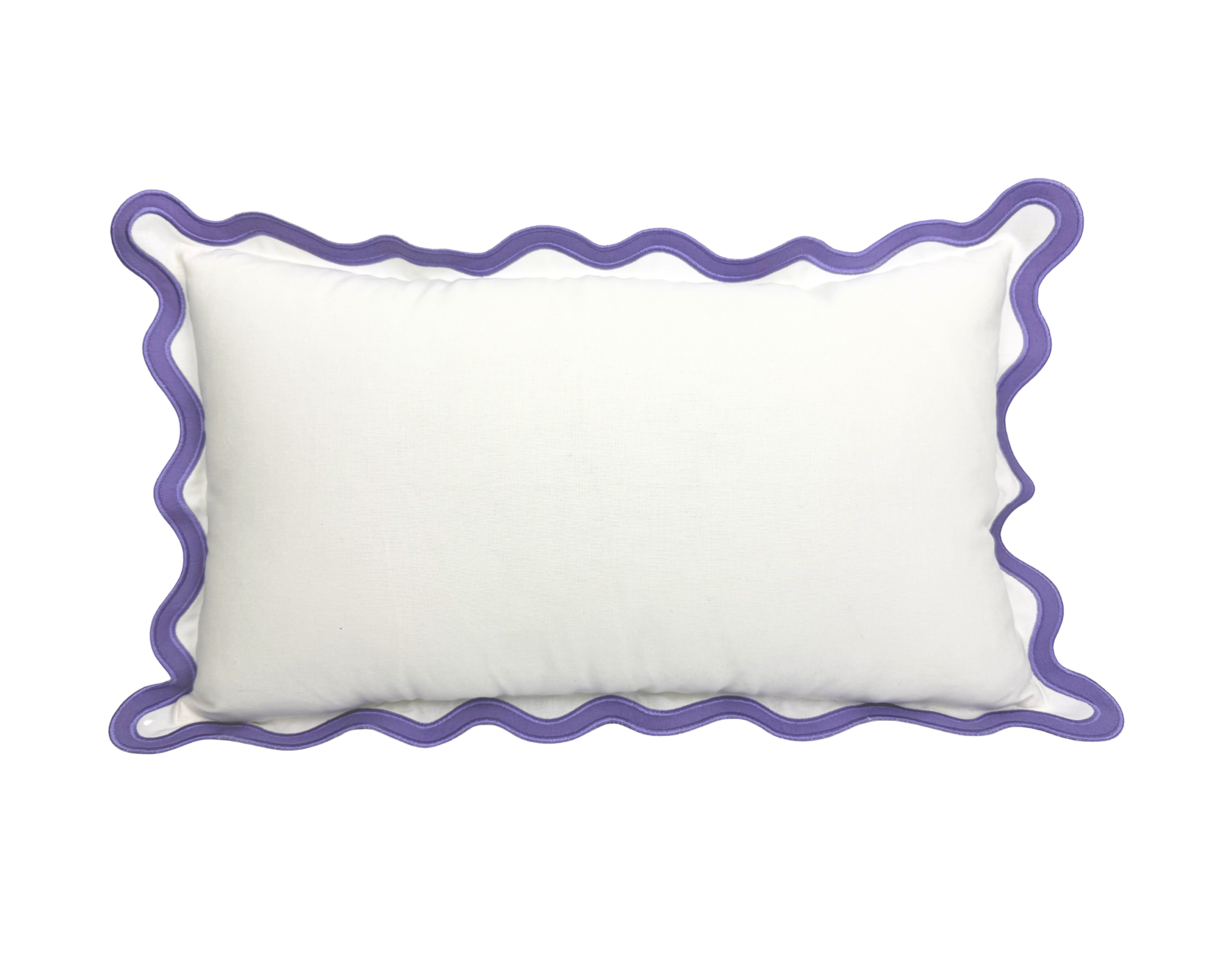 Scallop Wave Pillow Cover Sham for Monograms & Embroidery
