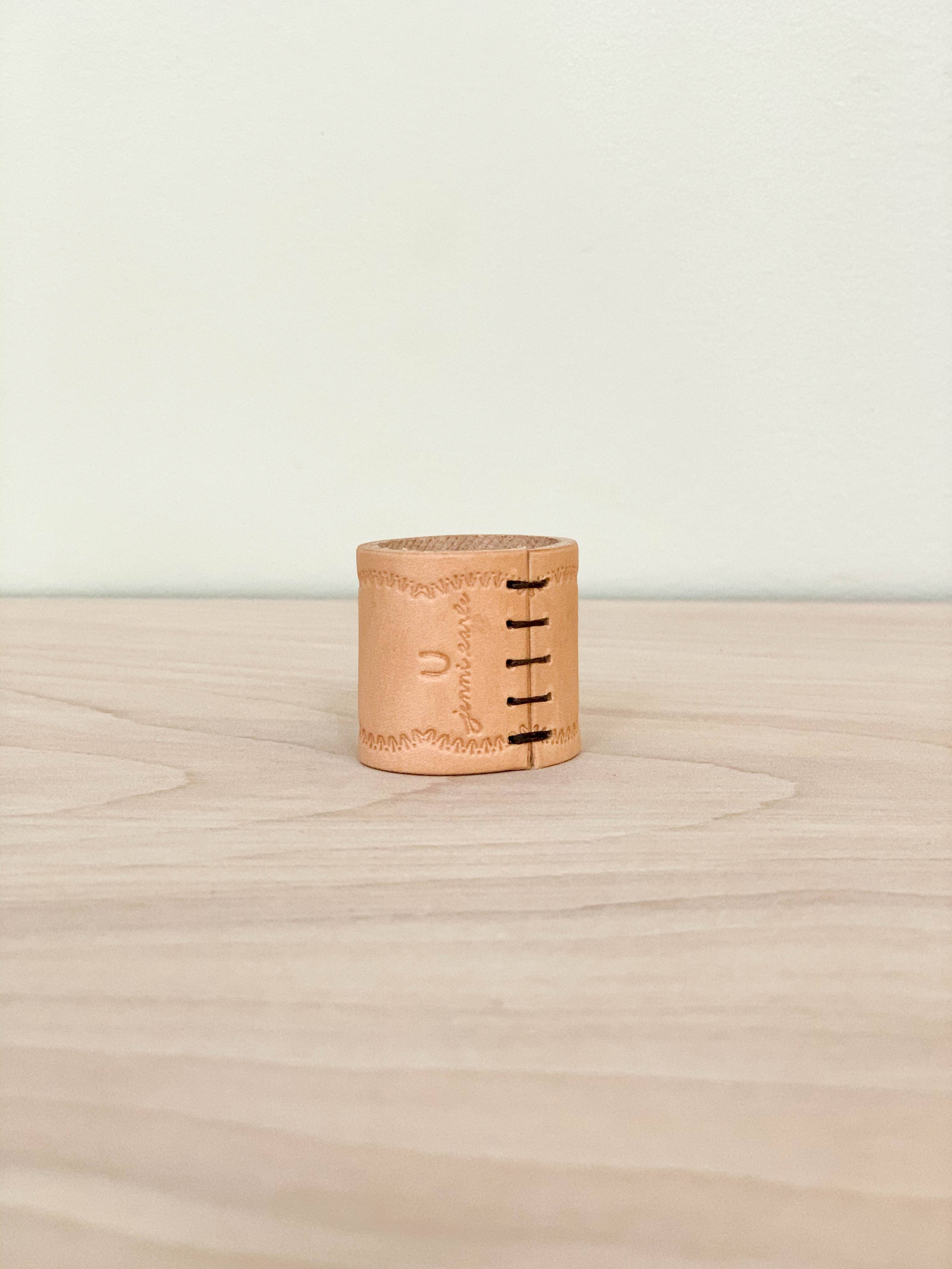 Handmade in USA leather bandana slide - arch