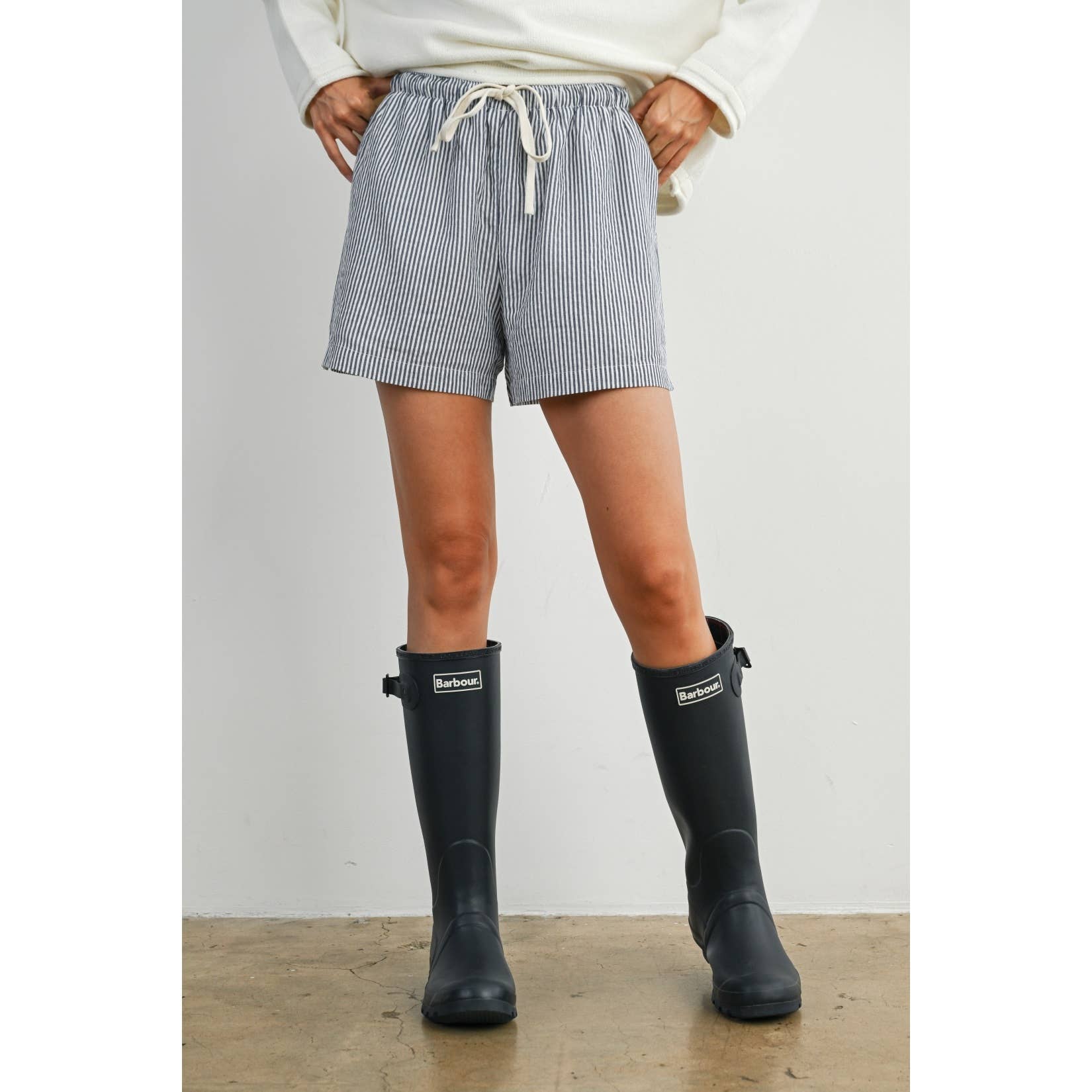 Casual Striped Drawstring Shorts - BMP7940