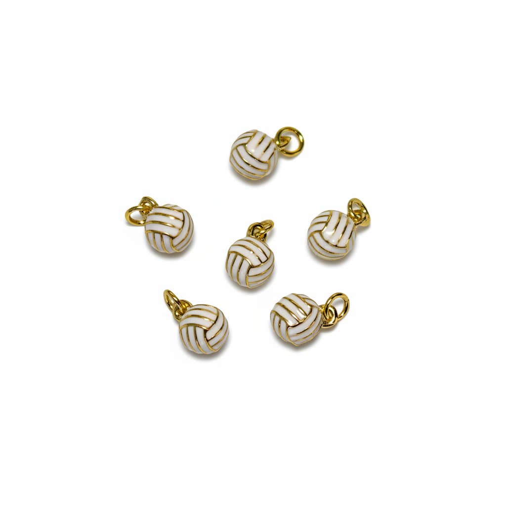 Gold Volleyball Charm