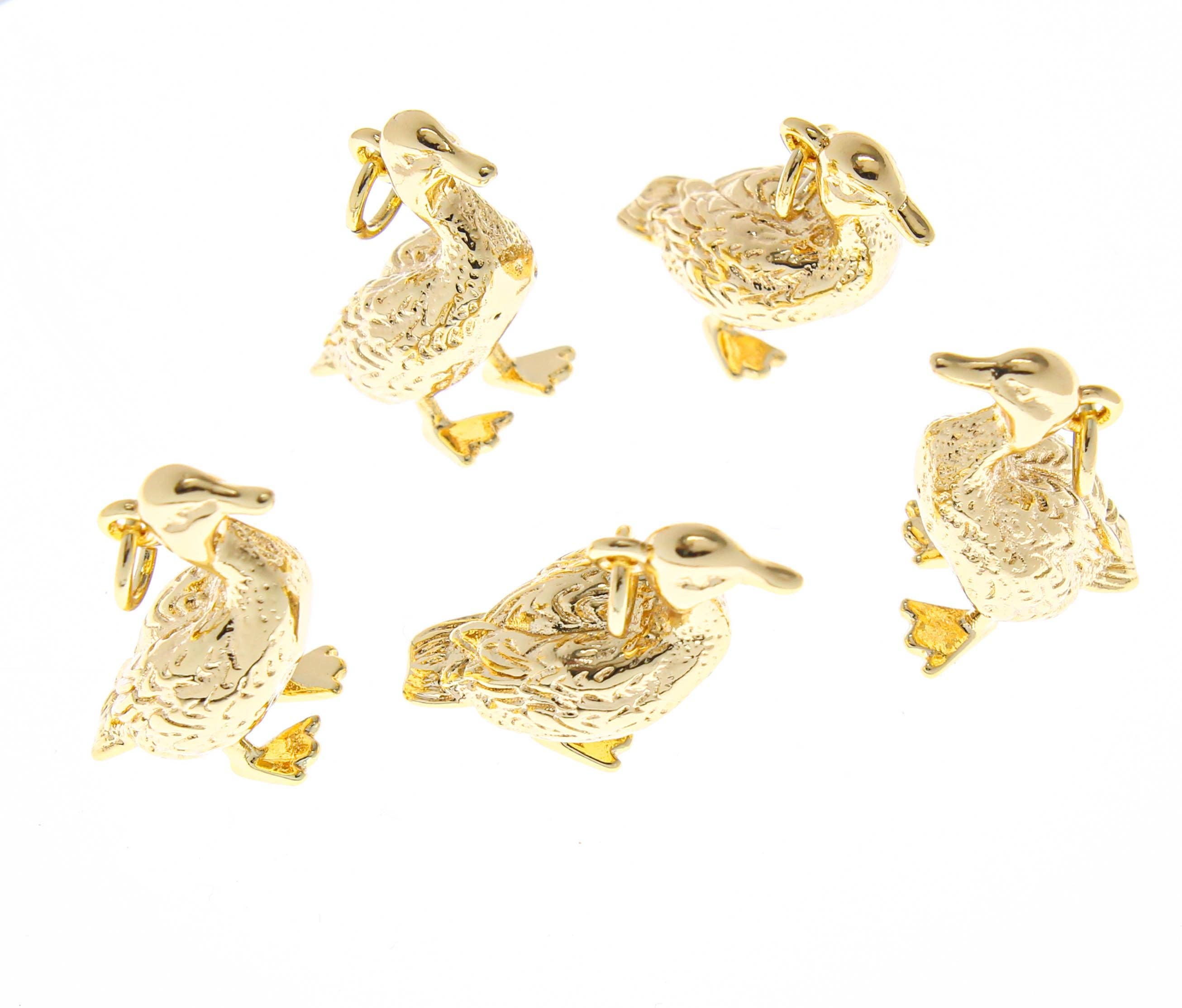 18k Gold Duckling Charm