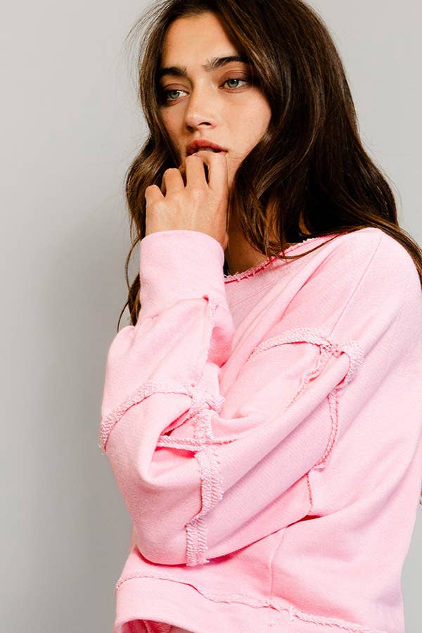 T2170 Solid Cropped Sweatshirt