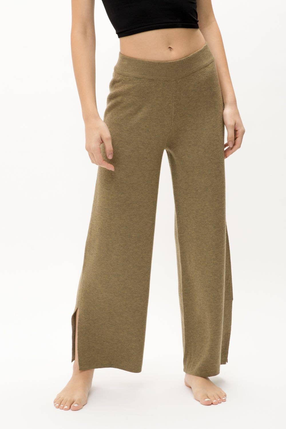 19576 Wide Leg Sweater Pants