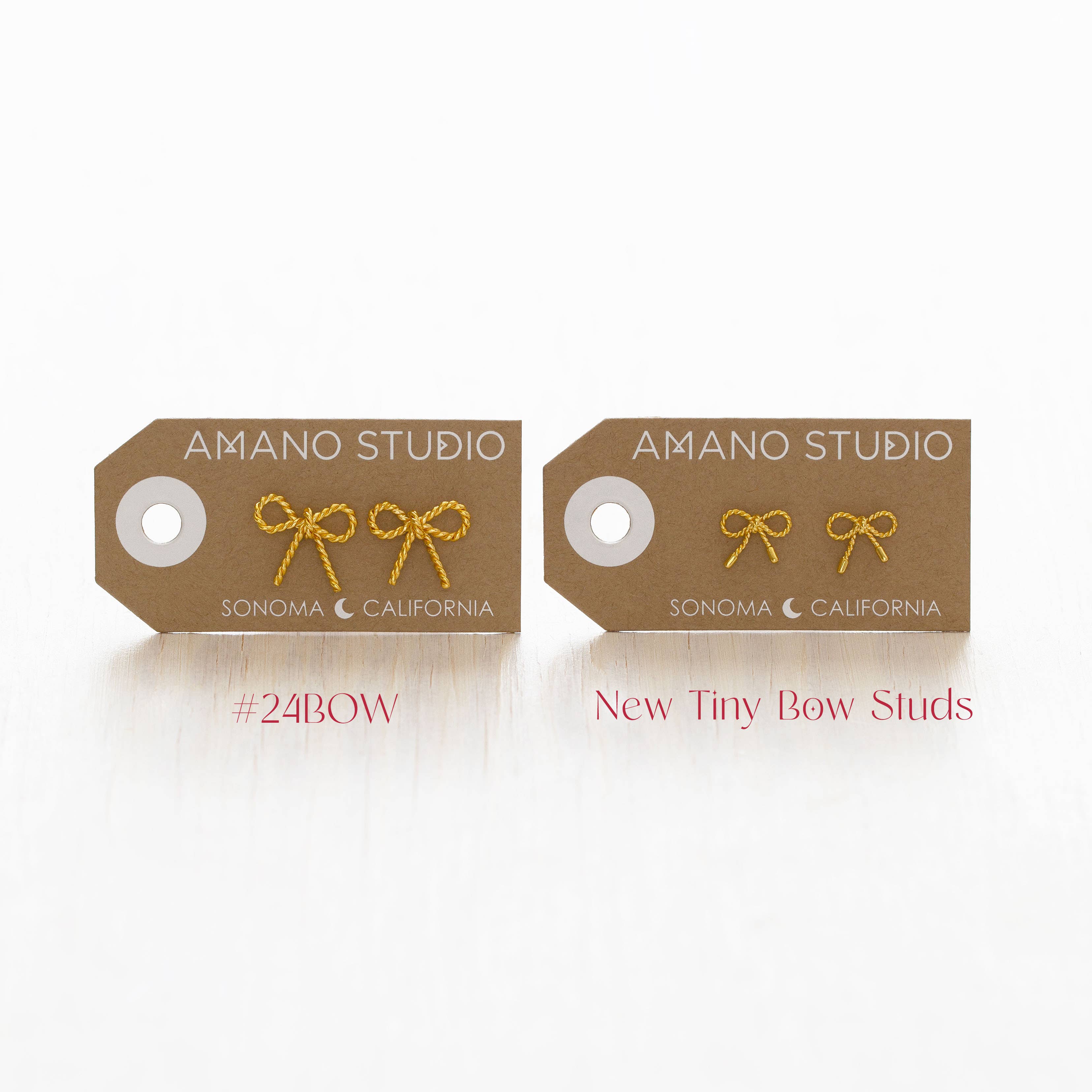 Tiny Bow Stud Earrings