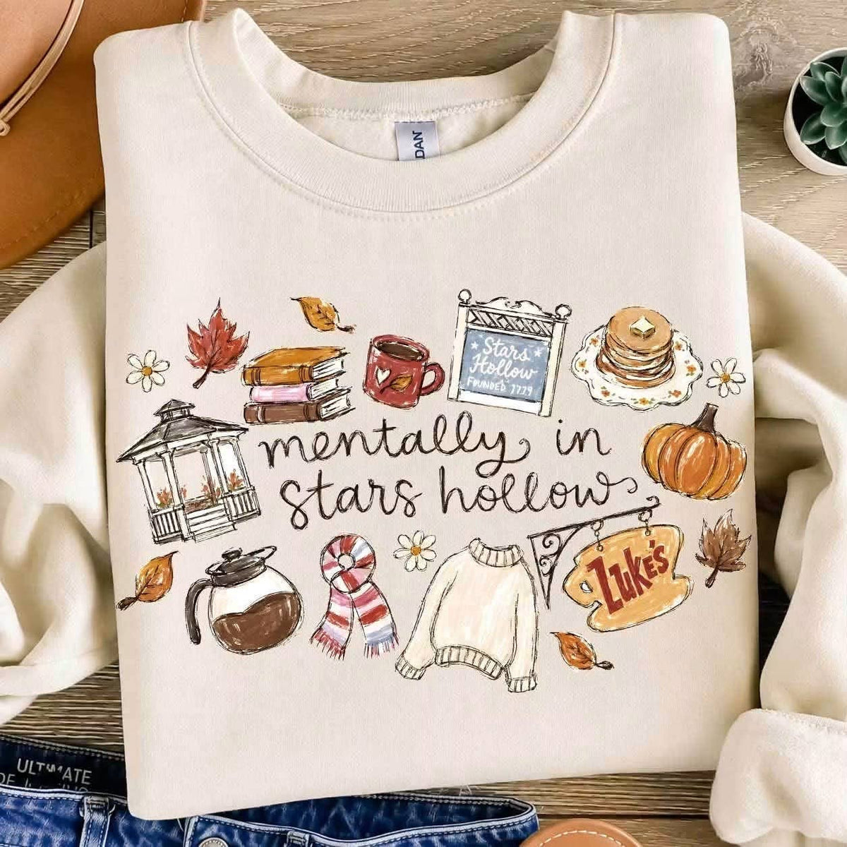 Sand Mentally In Stars Hollow Graphic Sweatshirt