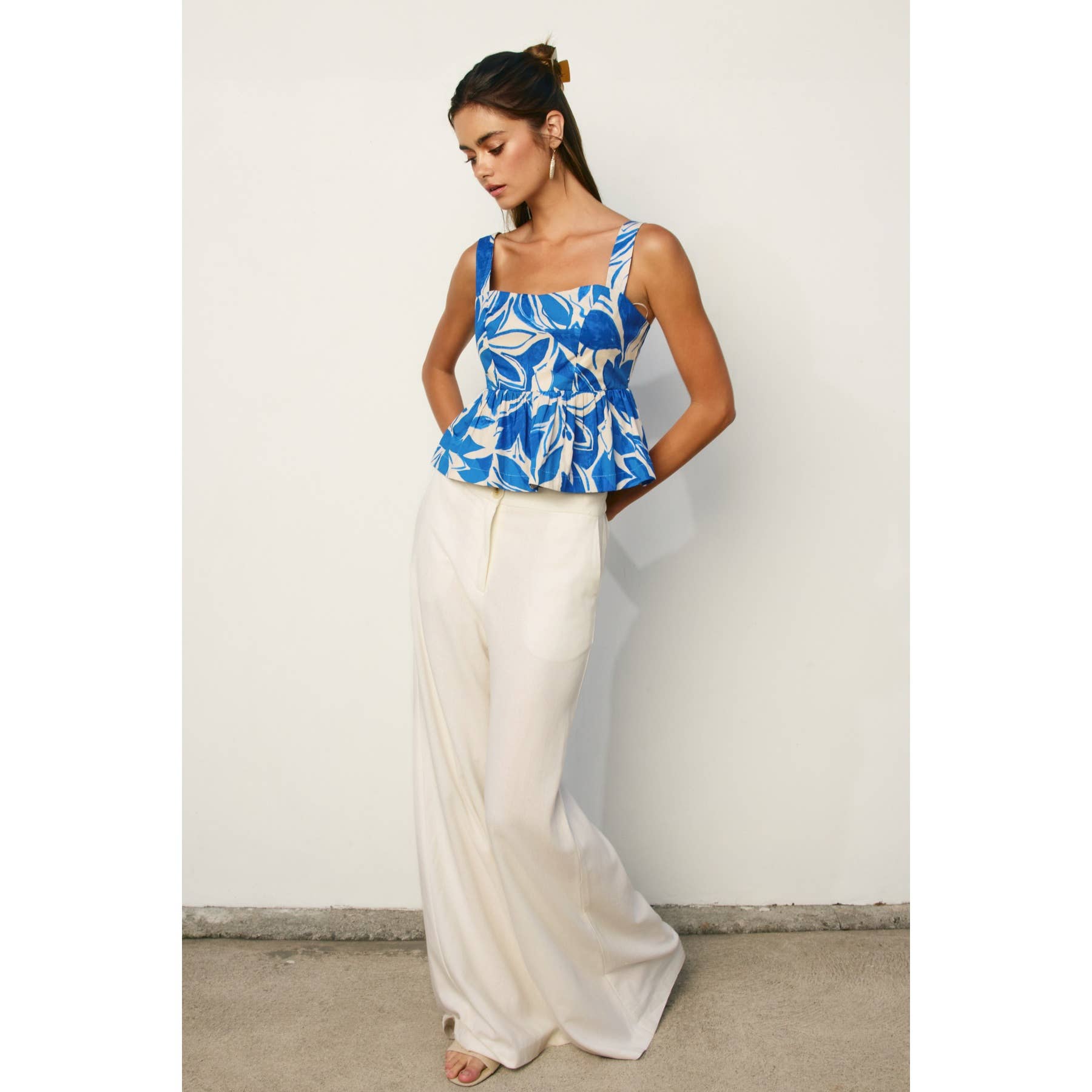 Mykonos Sweetheart Peplum Top