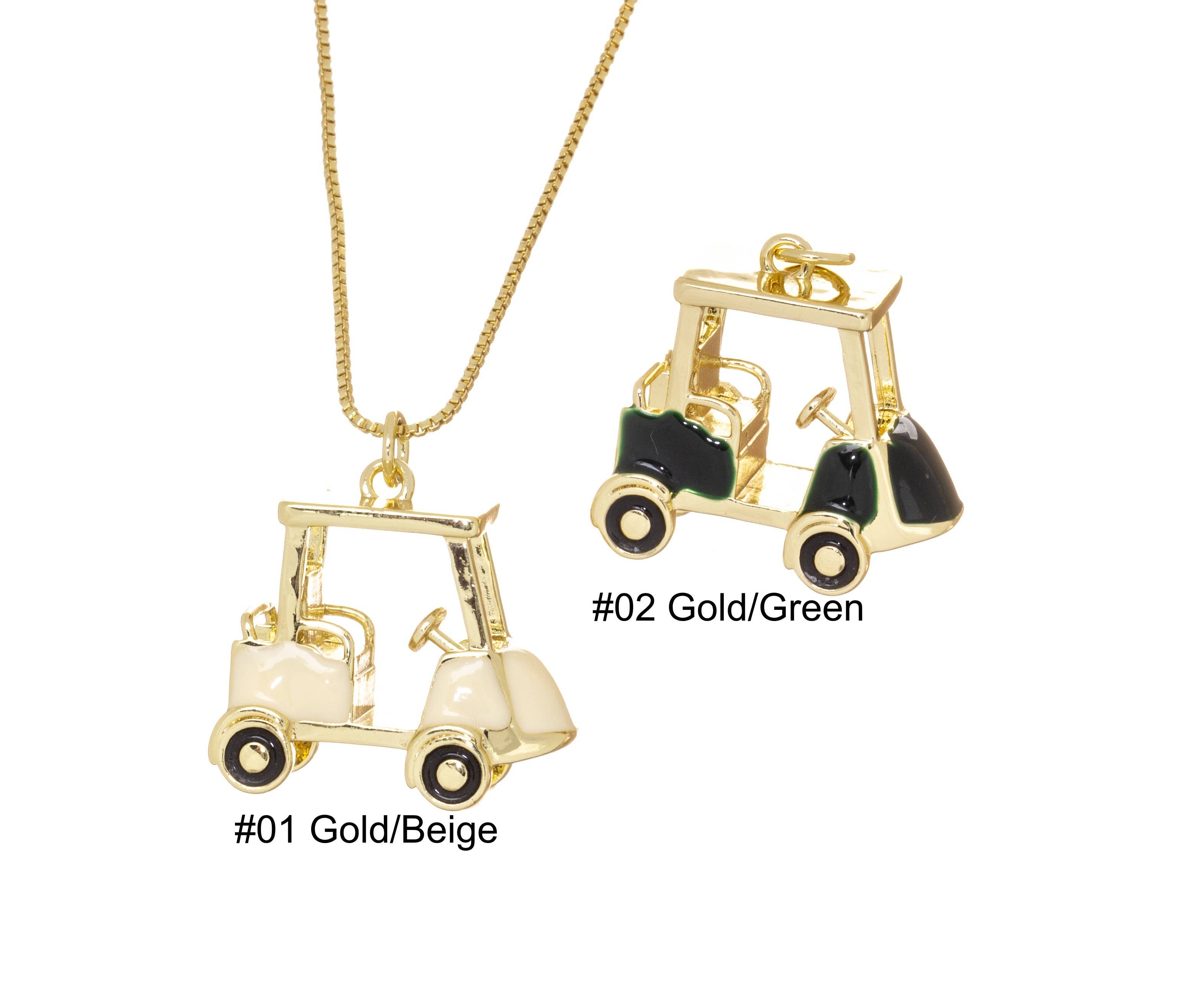 Golf Cart Charm for Golfers, Golfer's Cart Pendant