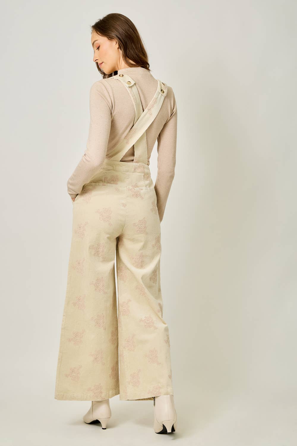Fernie Embroidered Corduroy Jumpsuit