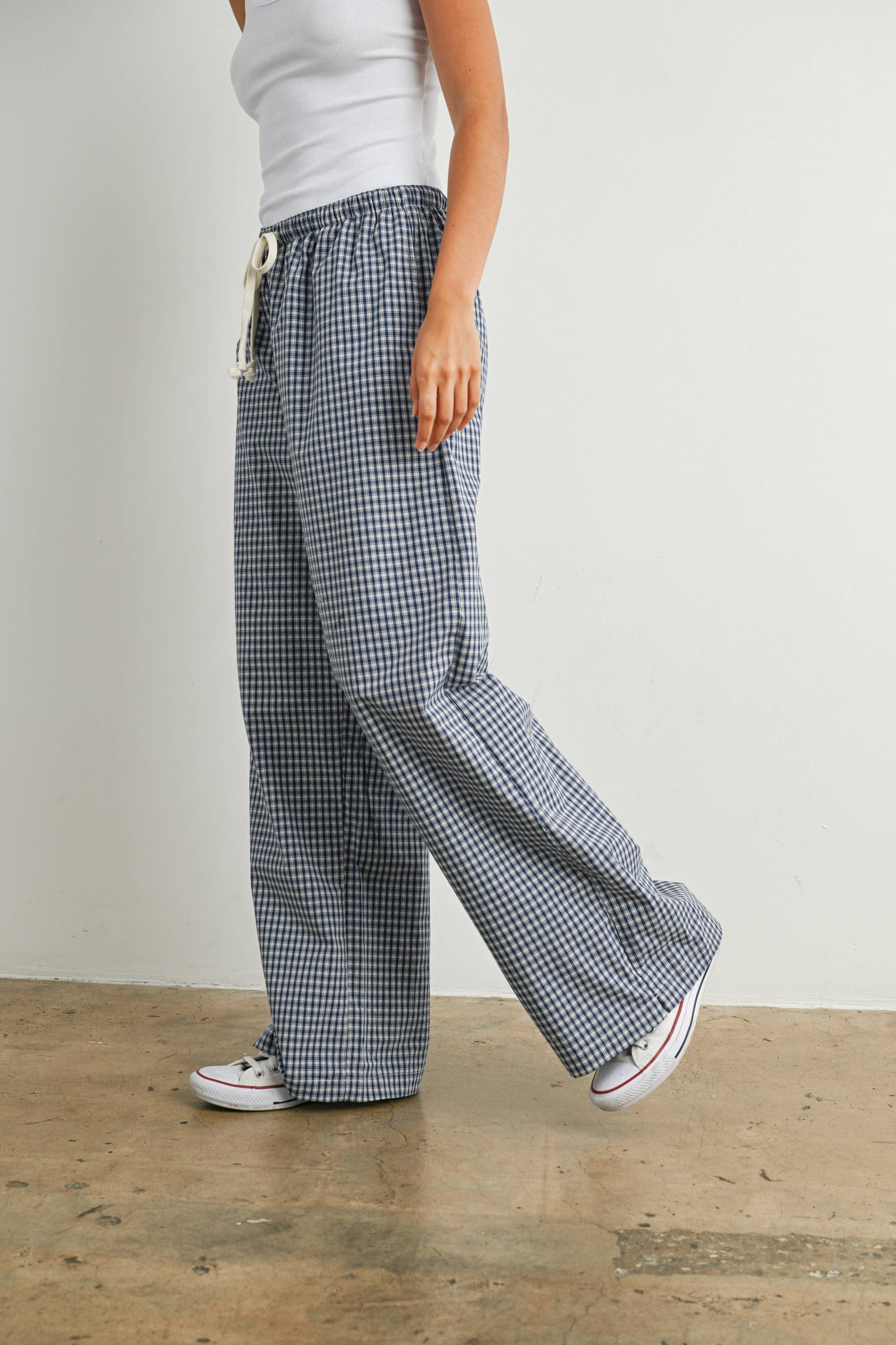 Loose-Fit Adjustable Tie-Front Pants - BMP7854