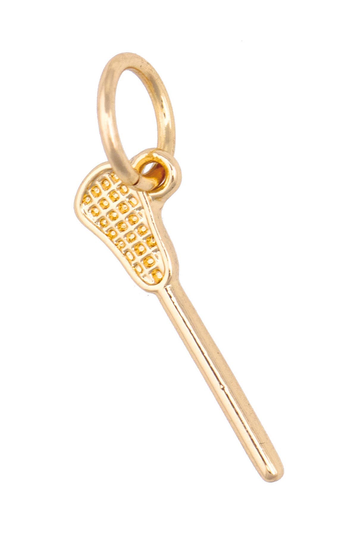 Lacrosse Charm in Shiny Gold