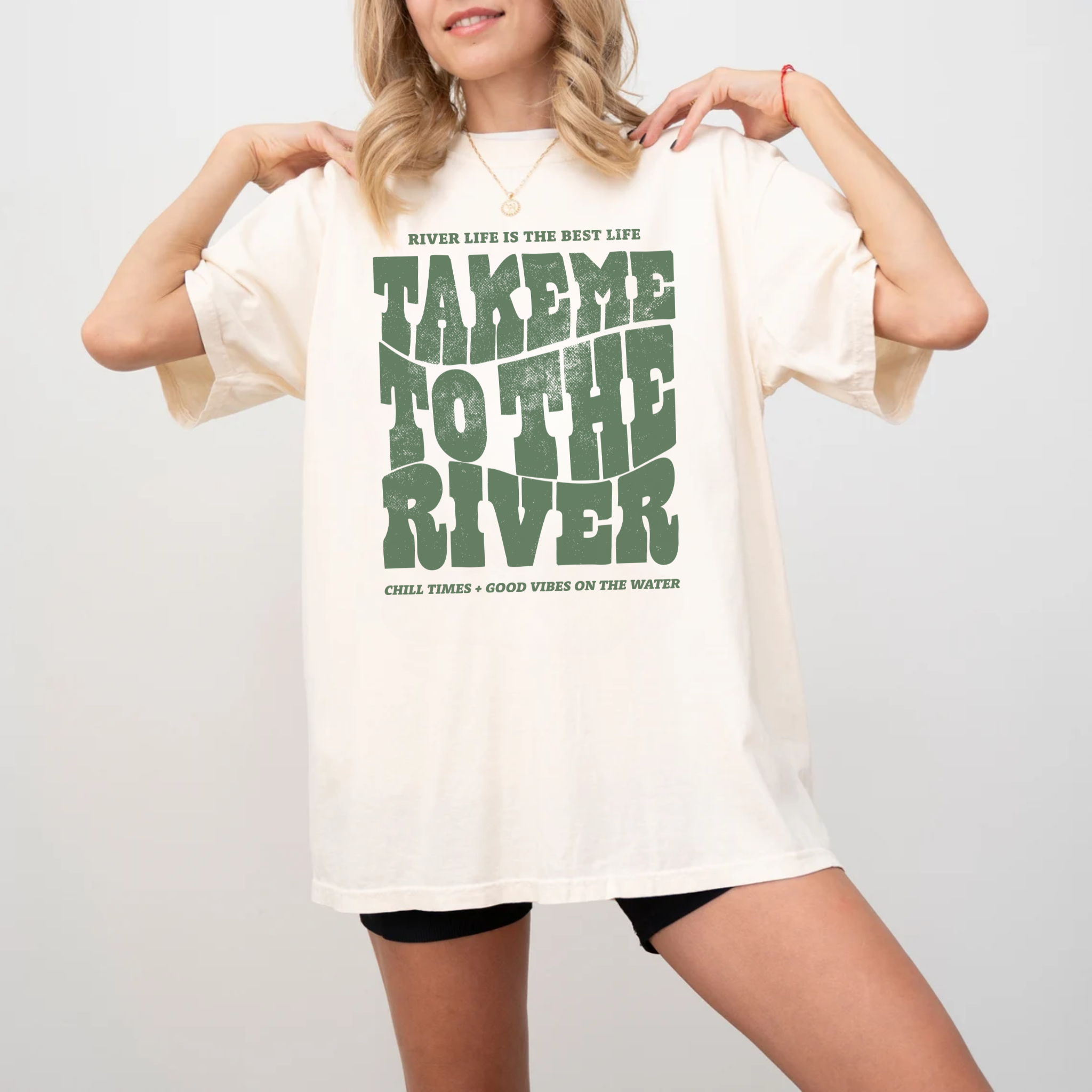 Take Me To The River T Shirt In Ivory