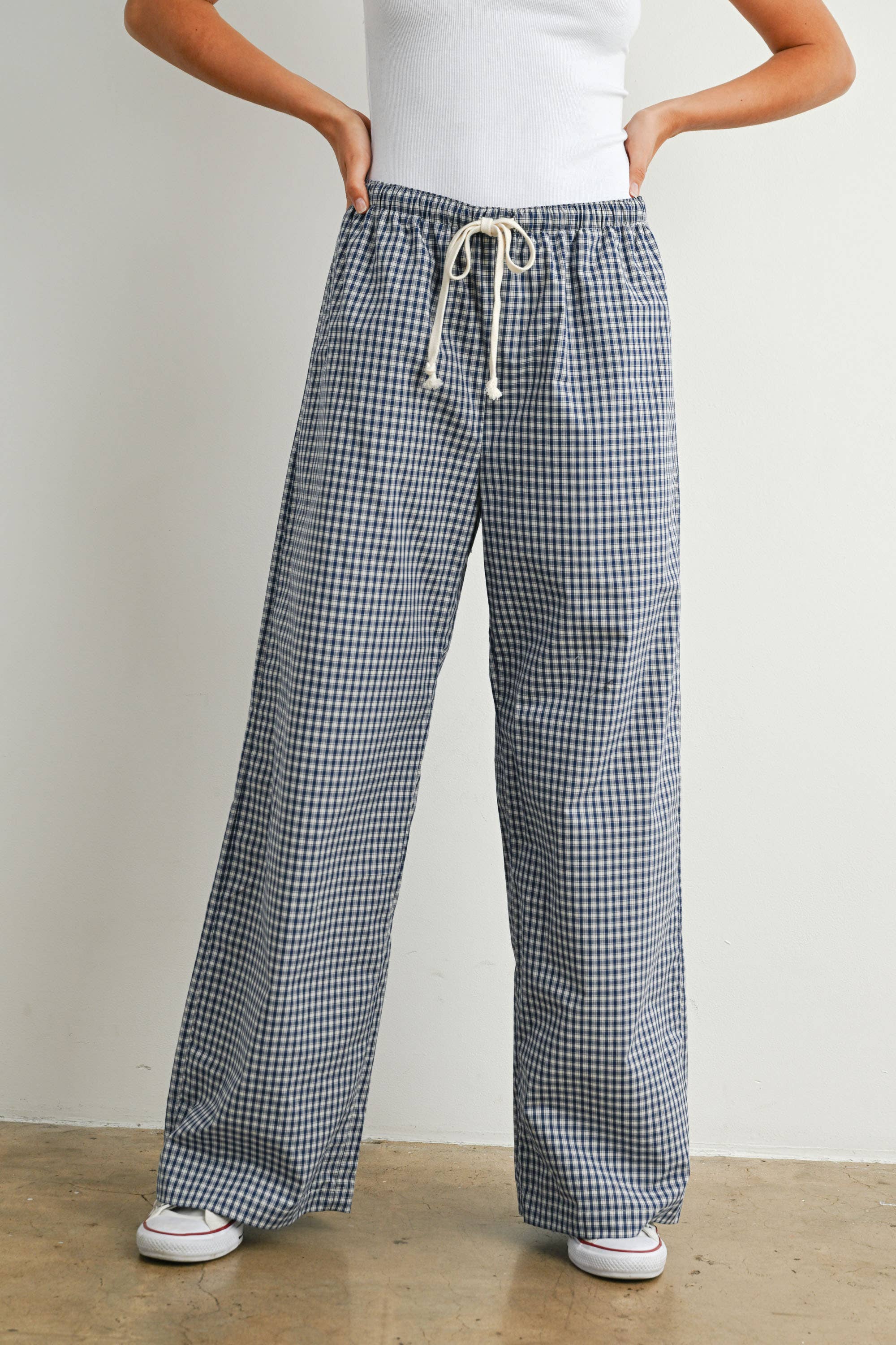 Loose-Fit Adjustable Tie-Front Pants - BMP7854
