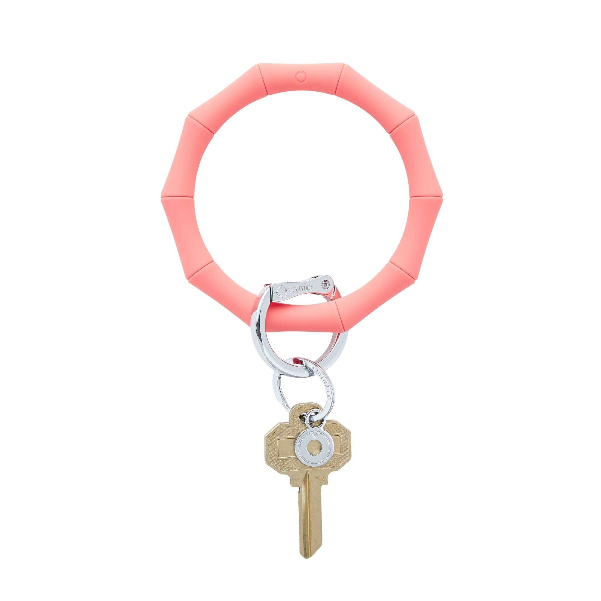 Silicone Big O® Key Ring - Coral Reef Bamboo