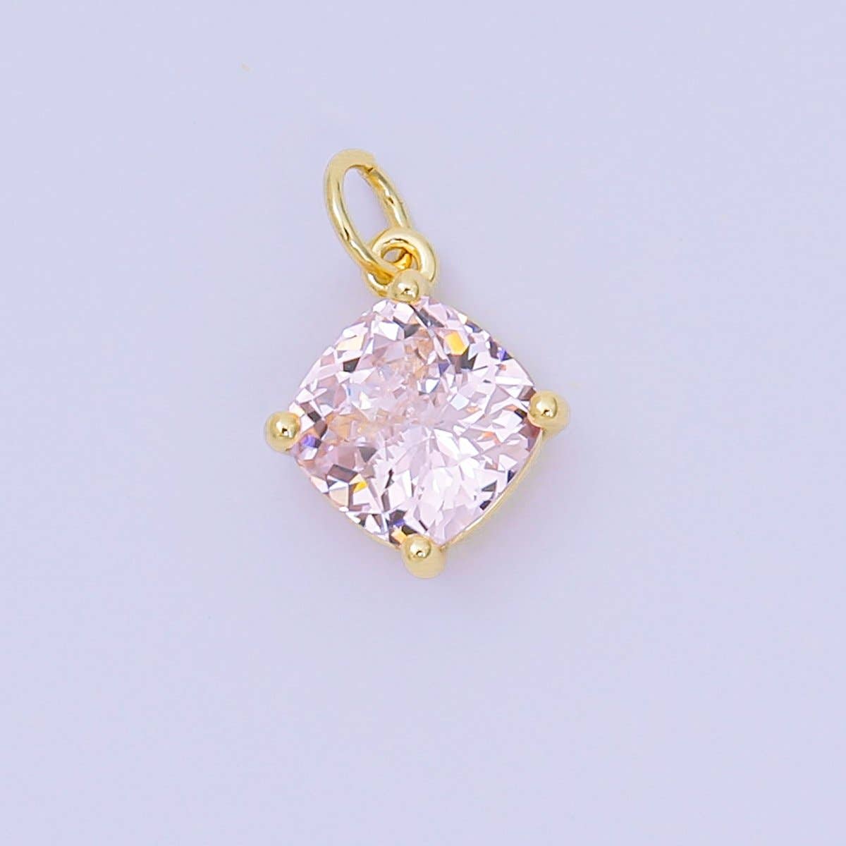 24K Gold Filled Birthstone CZ Charm