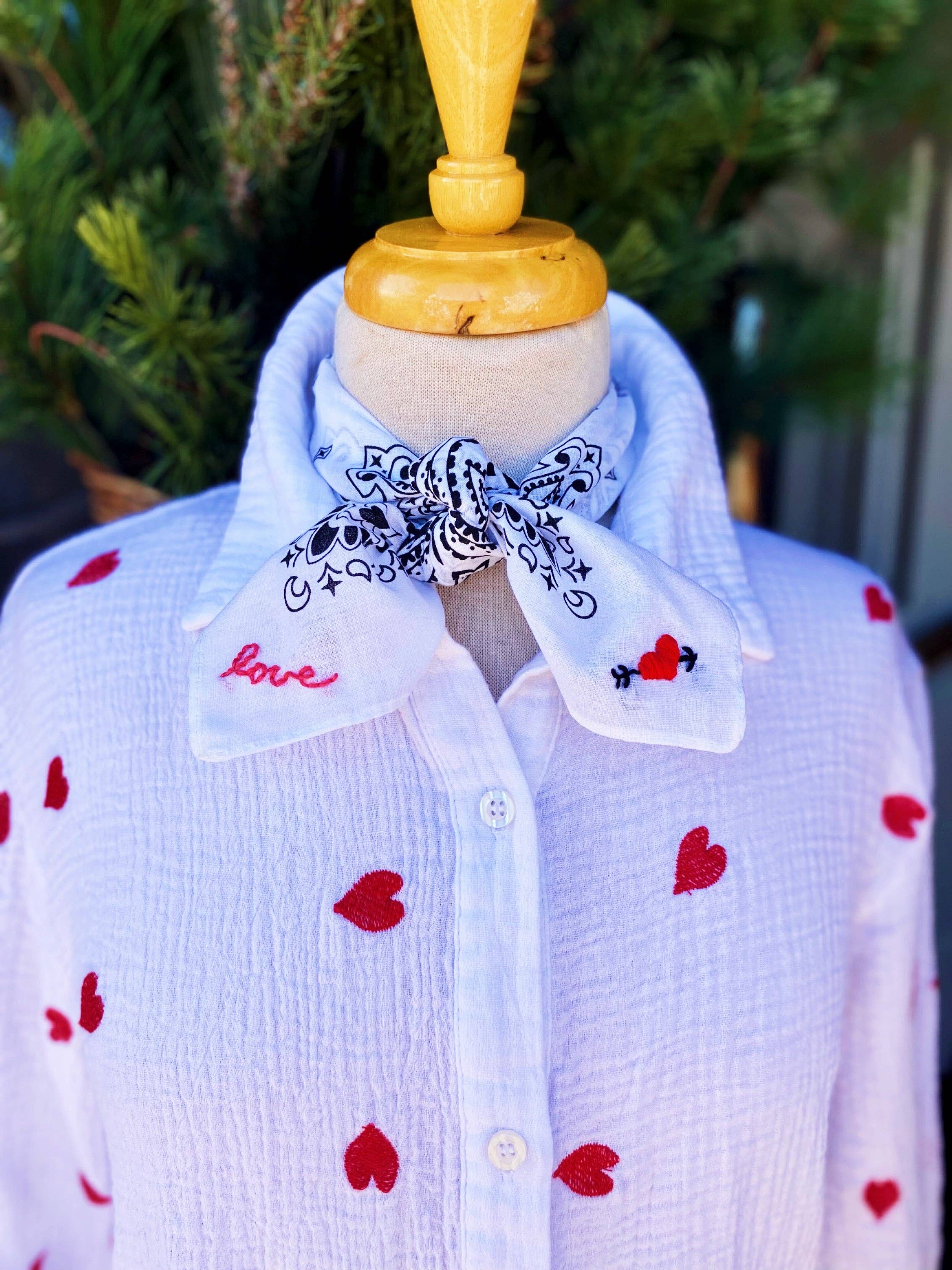 Embroidered My Love Bandana