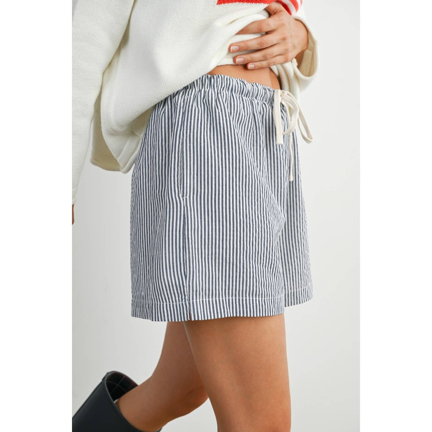 Casual Striped Drawstring Shorts - BMP7940