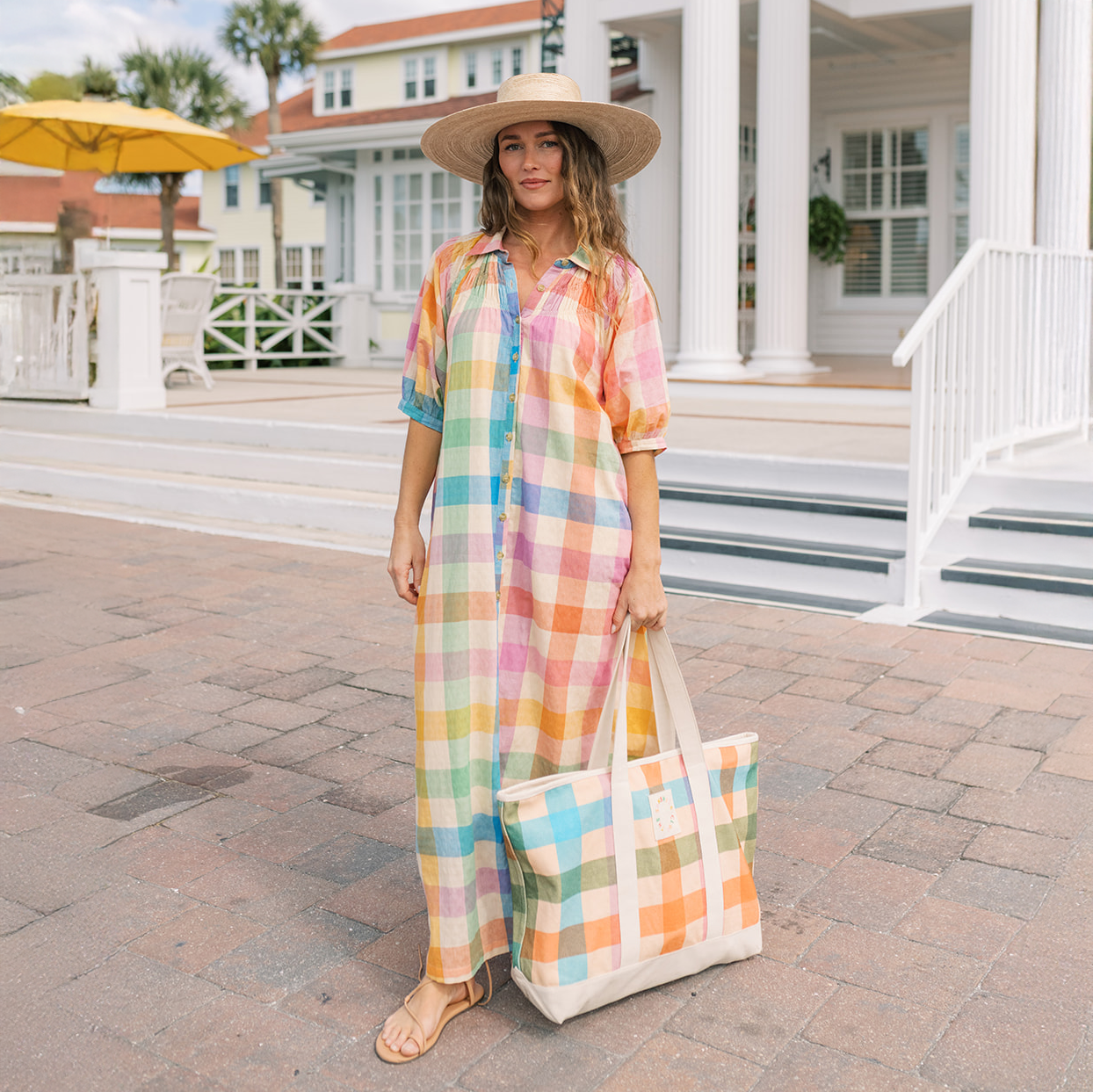 Rainbow Plaid Oasis Dress