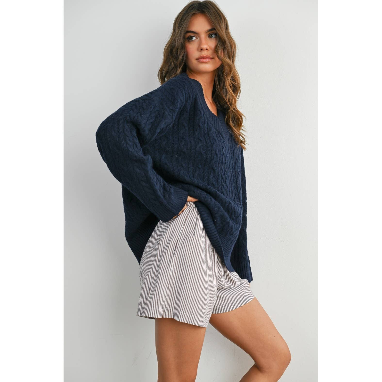 Casual Striped Drawstring Shorts - BMP7940