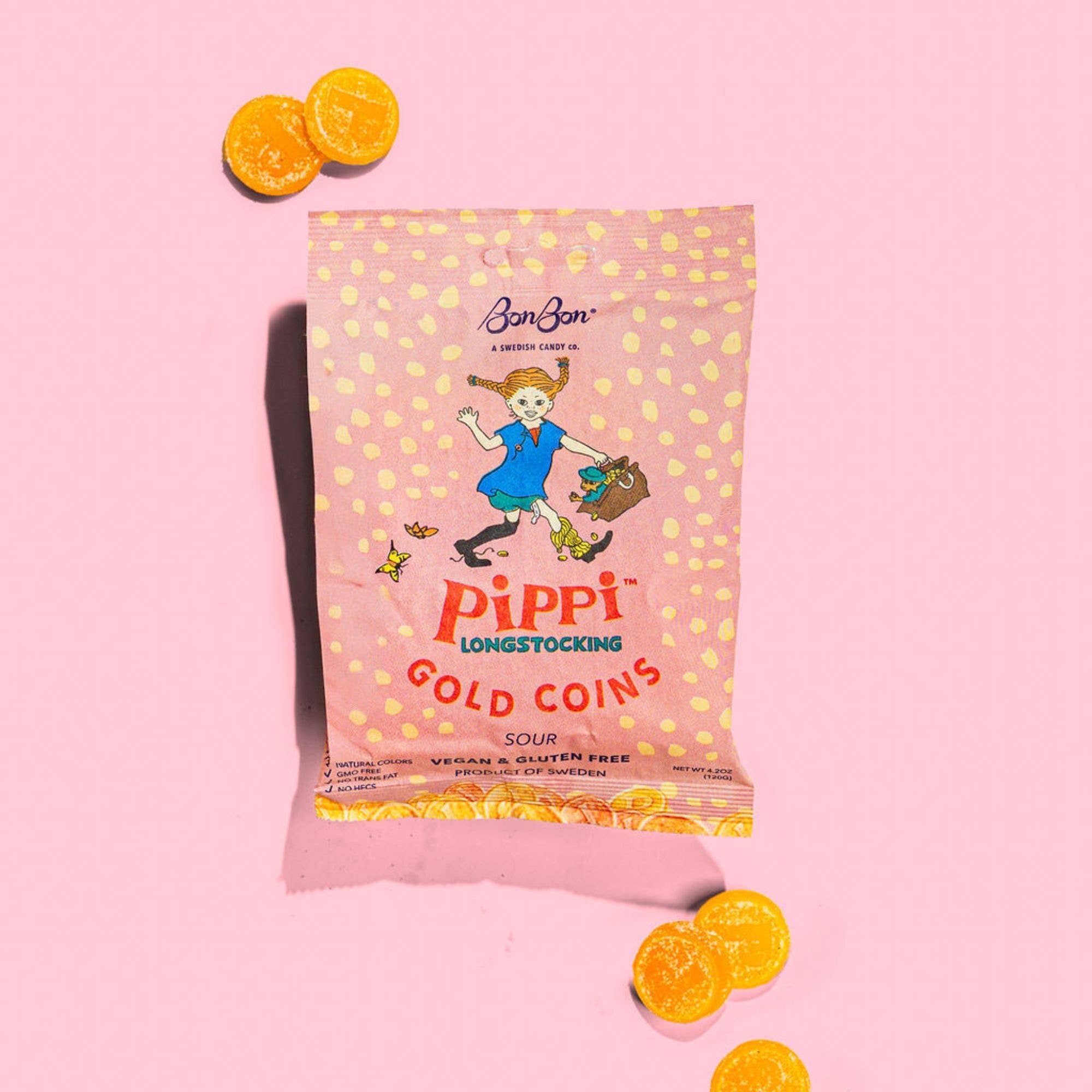 Pippi Longstocking Gold Coins - Swedish Candy 4.2oz (120g)