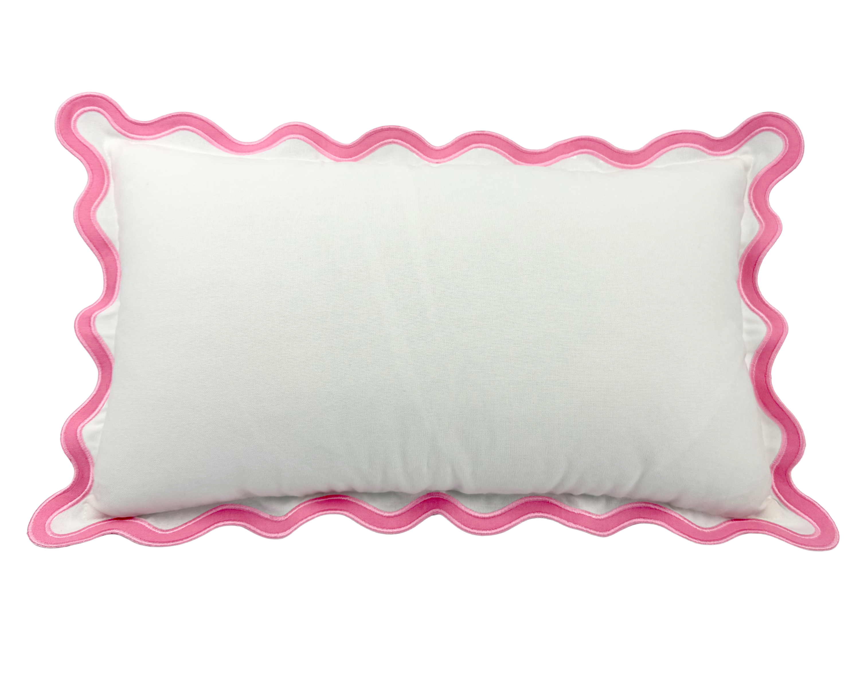 Scallop Wave Pillow Cover Sham for Monograms & Embroidery