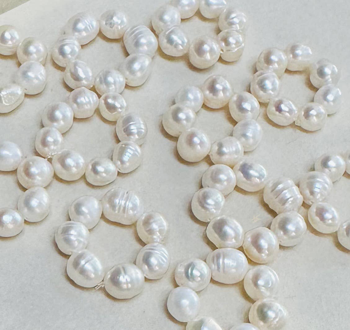 Ivory Pearl Stretch Bandana Charm
