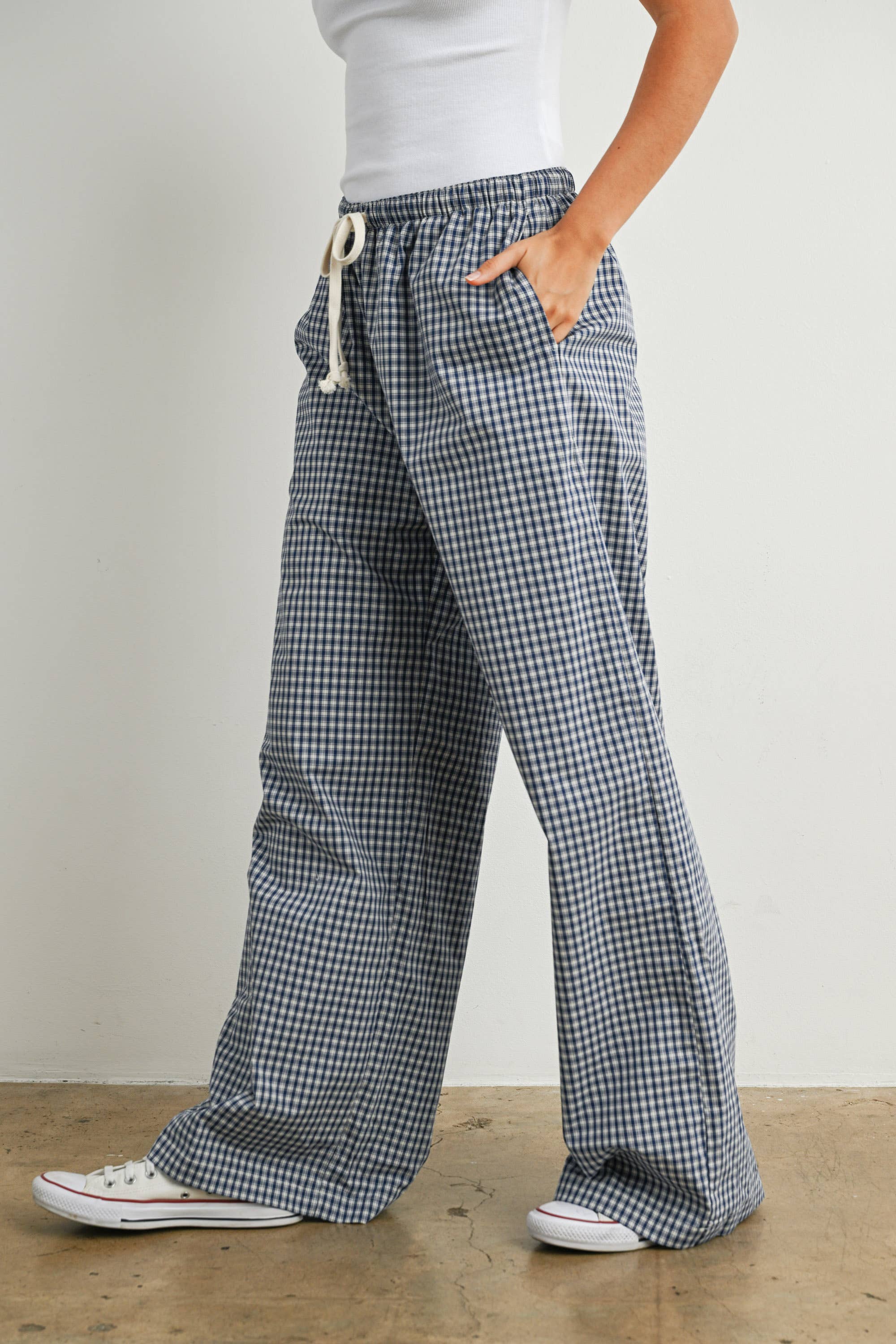 Loose-Fit Adjustable Tie-Front Pants - BMP7854