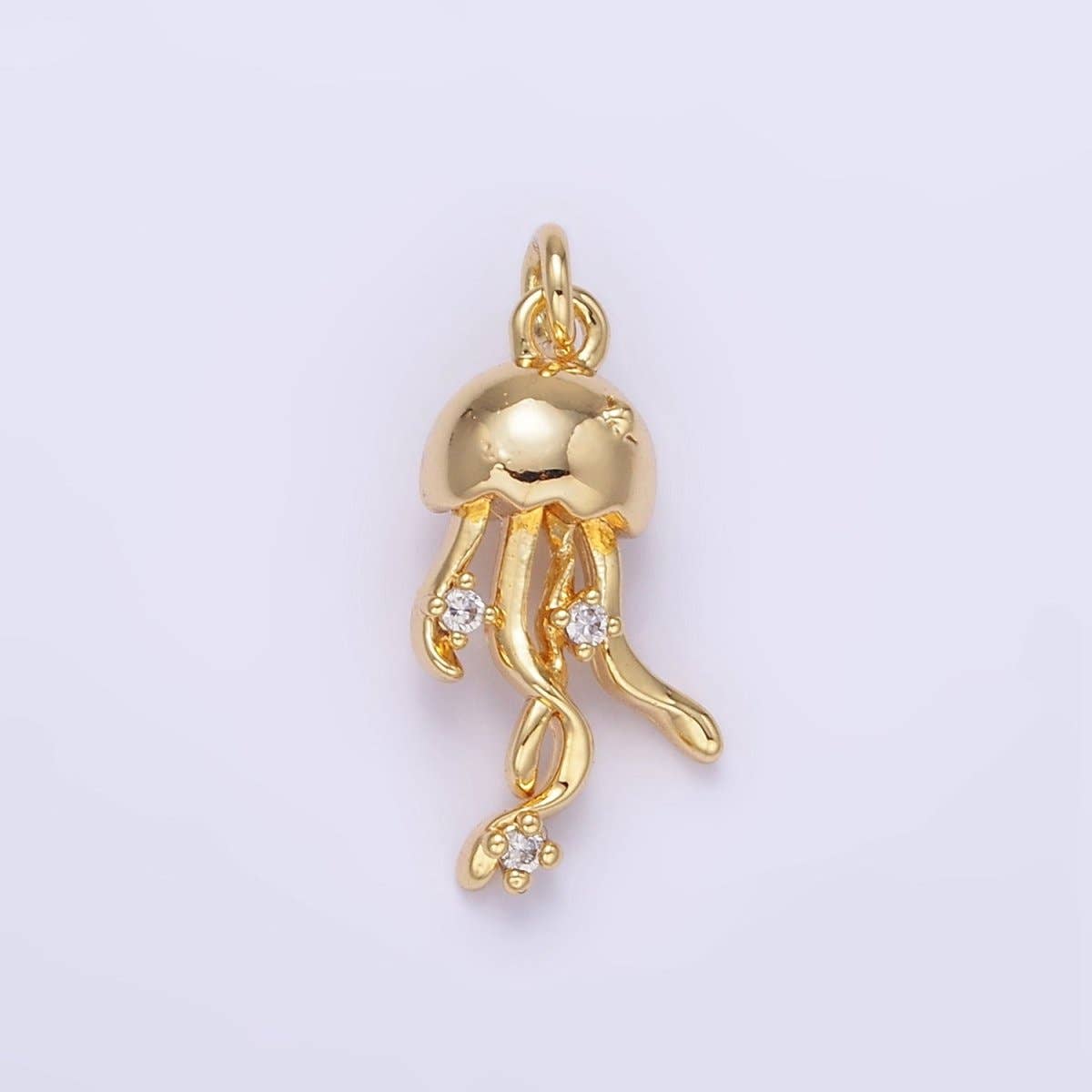 24K Gold Filled Jellyfish Ocean Animal Charm | AG850