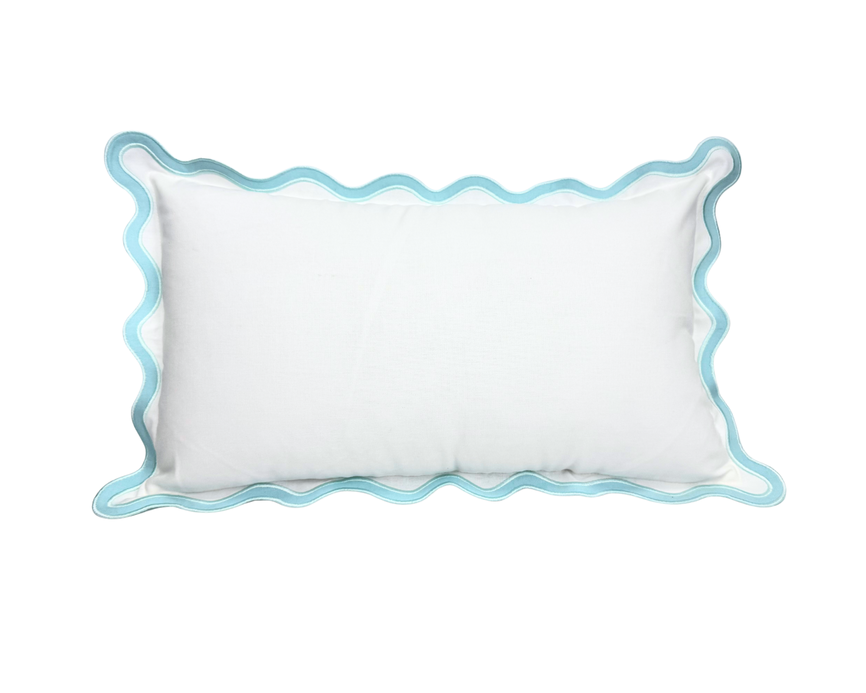 Scallop Wave Pillow Cover Sham for Monograms & Embroidery