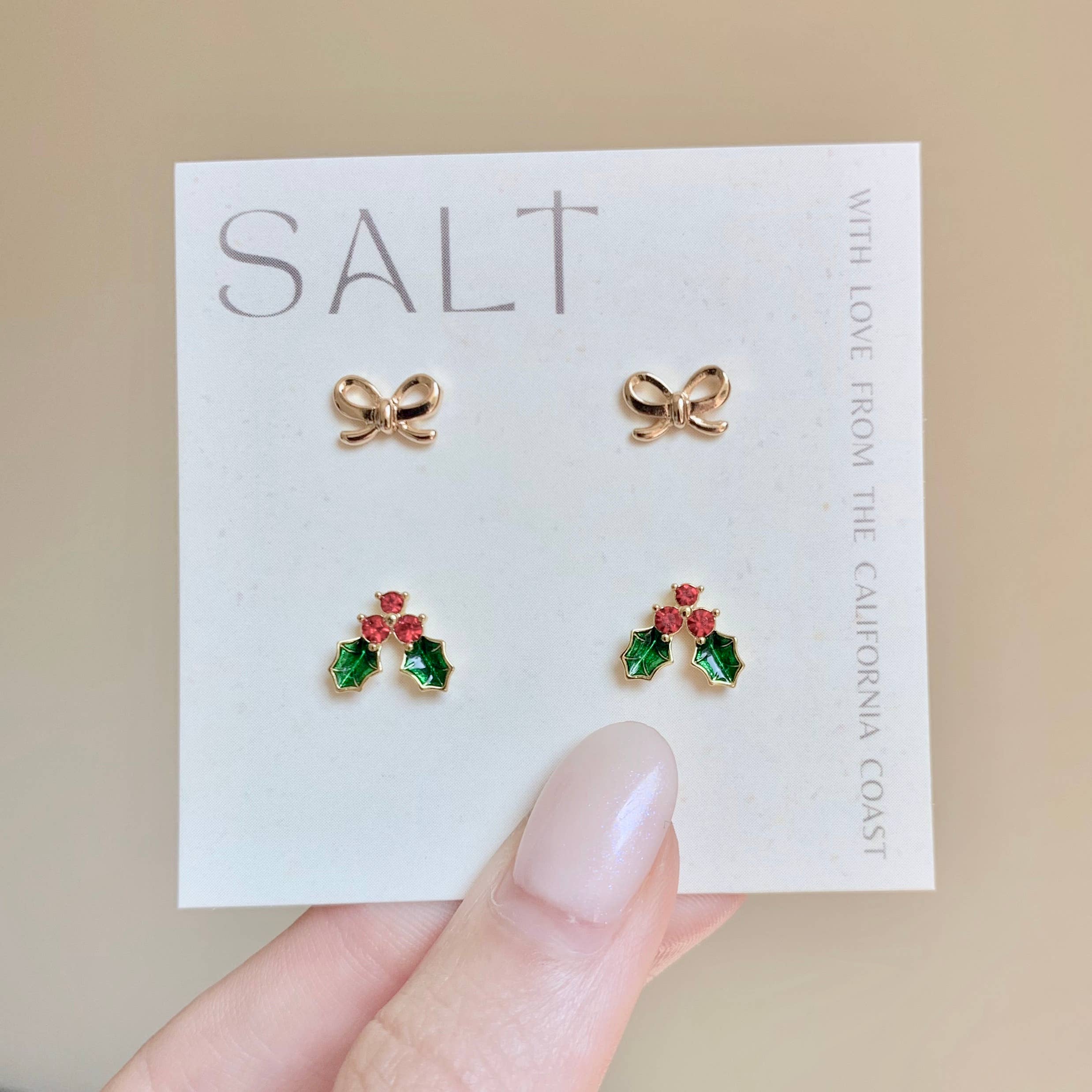 CLASSIC CHRISTMAS STUD PACK | gold | holiday stud earrings