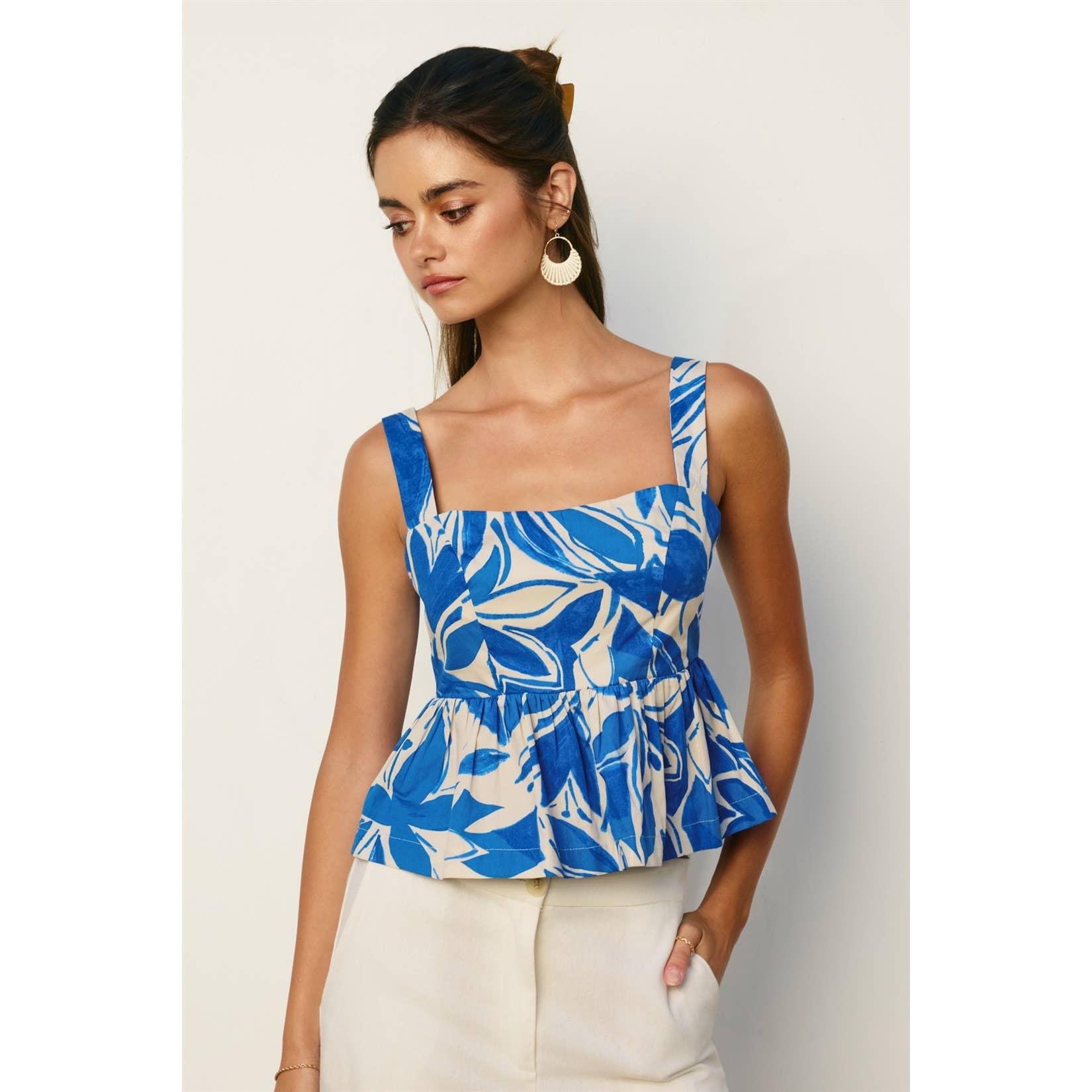 Mykonos Sweetheart Peplum Top