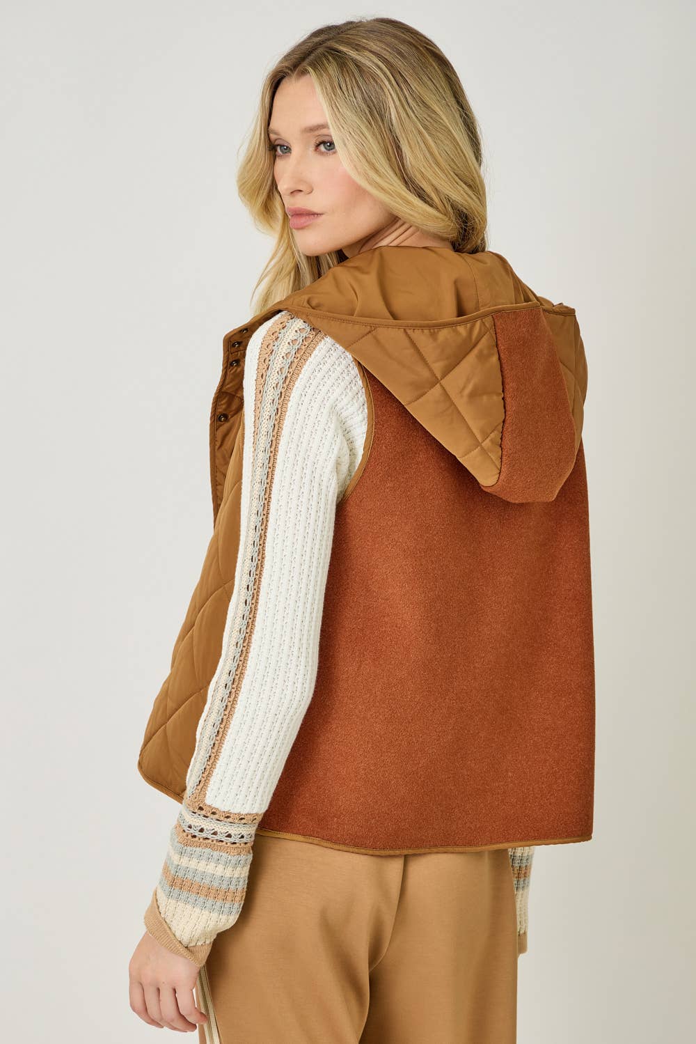 Quilted Puffer Hoodie Vest