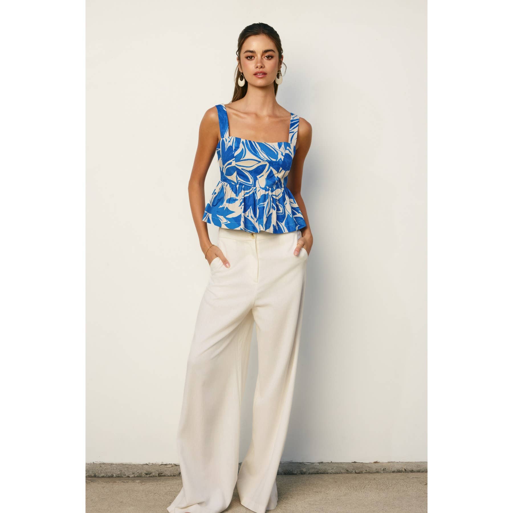 Mykonos Sweetheart Peplum Top