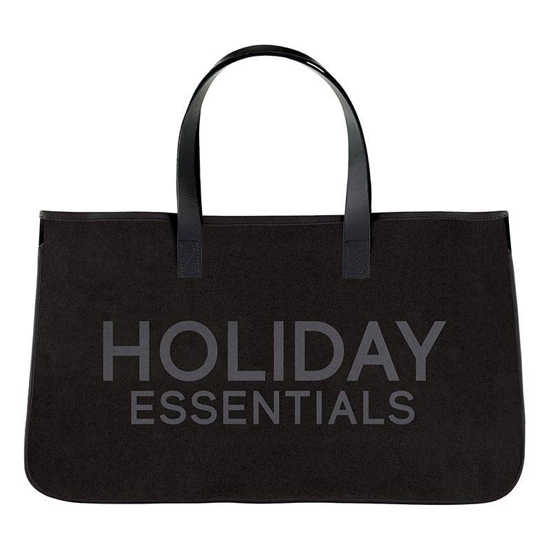 Black Canvas Tote - Holiday Essentials