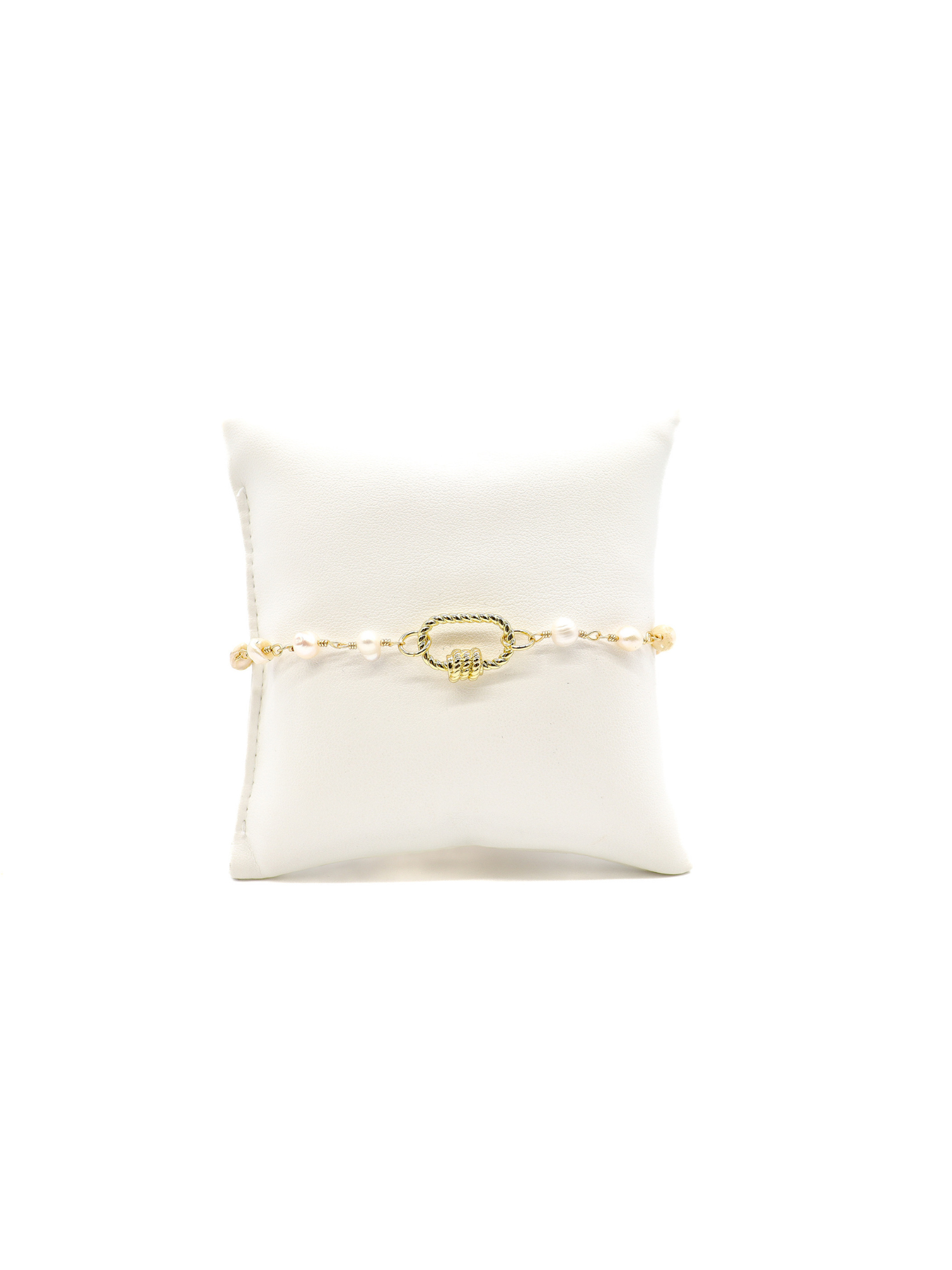 Gold Beth Bracelet with Small Bella Carabiner