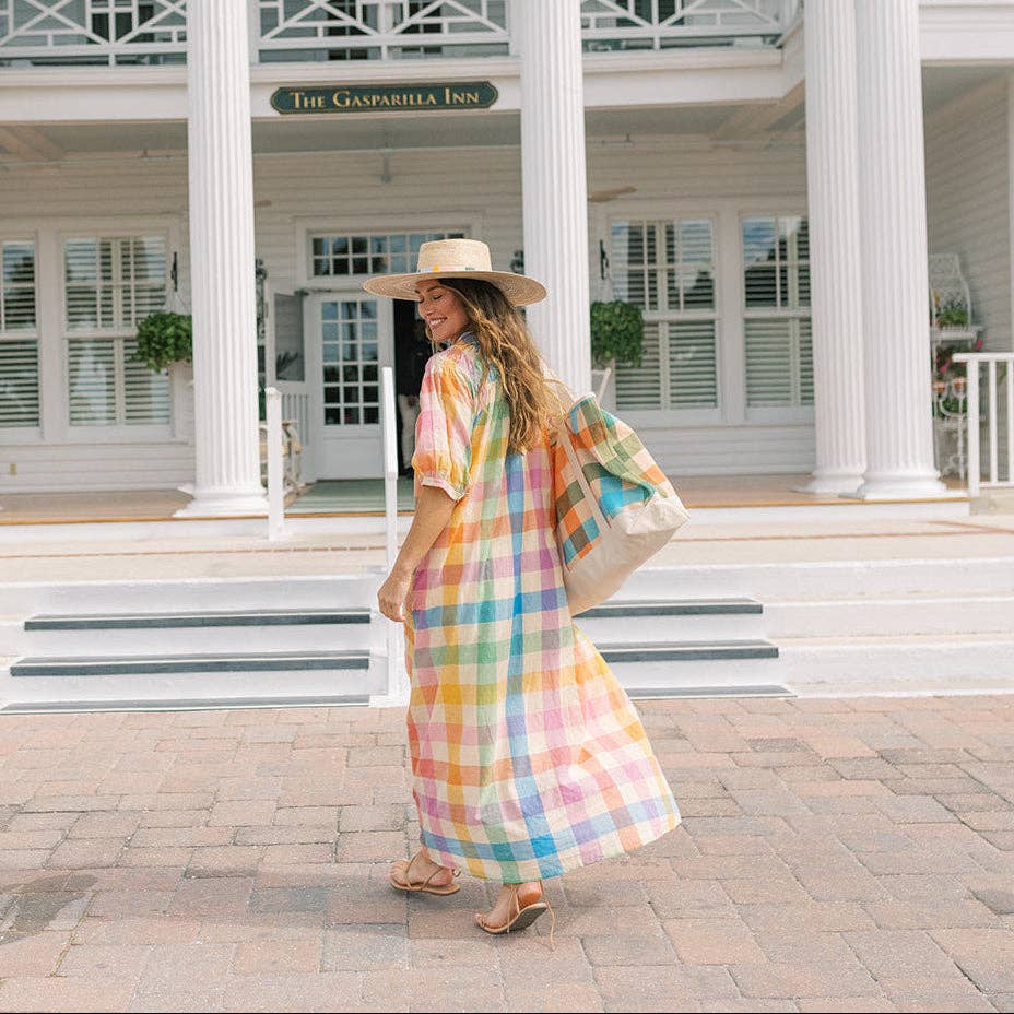 Rainbow Plaid Oasis Dress