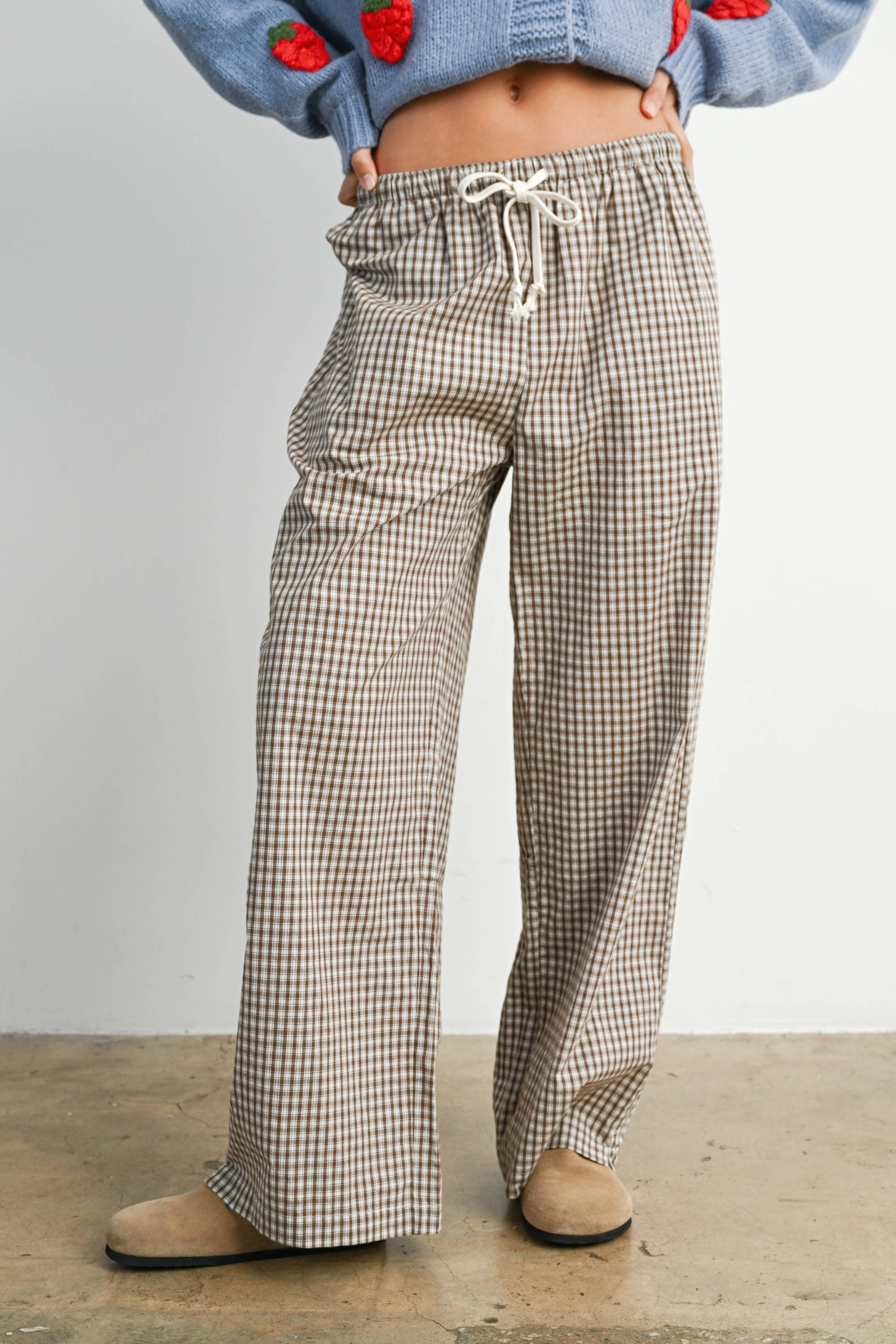 Loose-Fit Adjustable Tie-Front Pants - BMP7854
