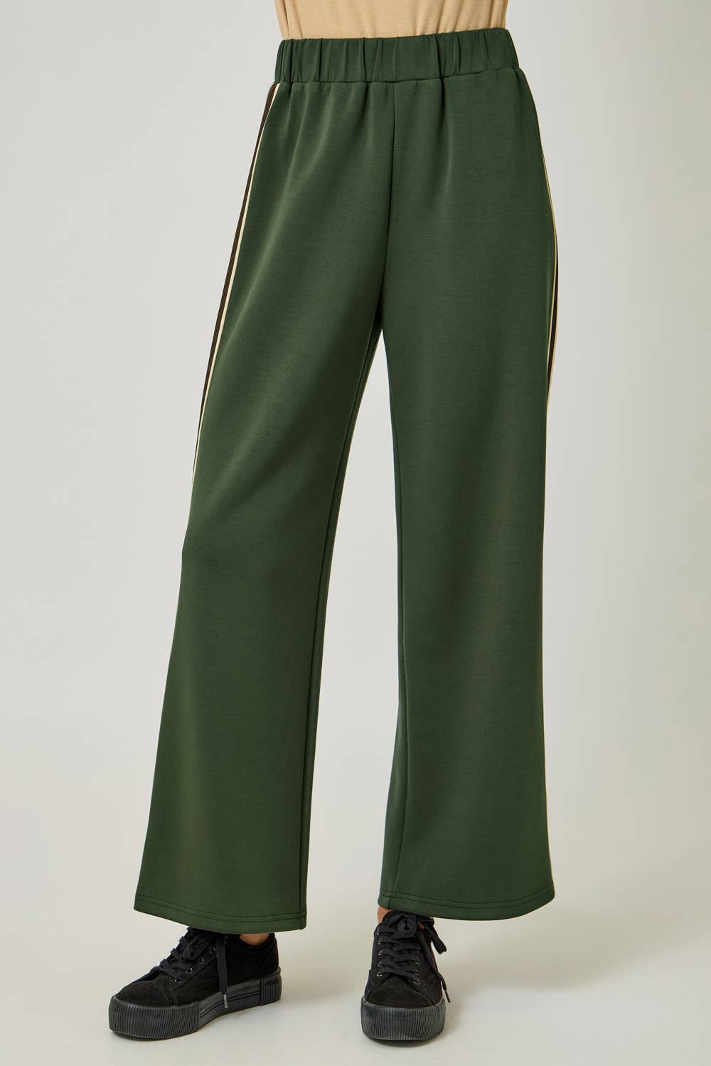 Embroidered Stripe Tracksuit Pants