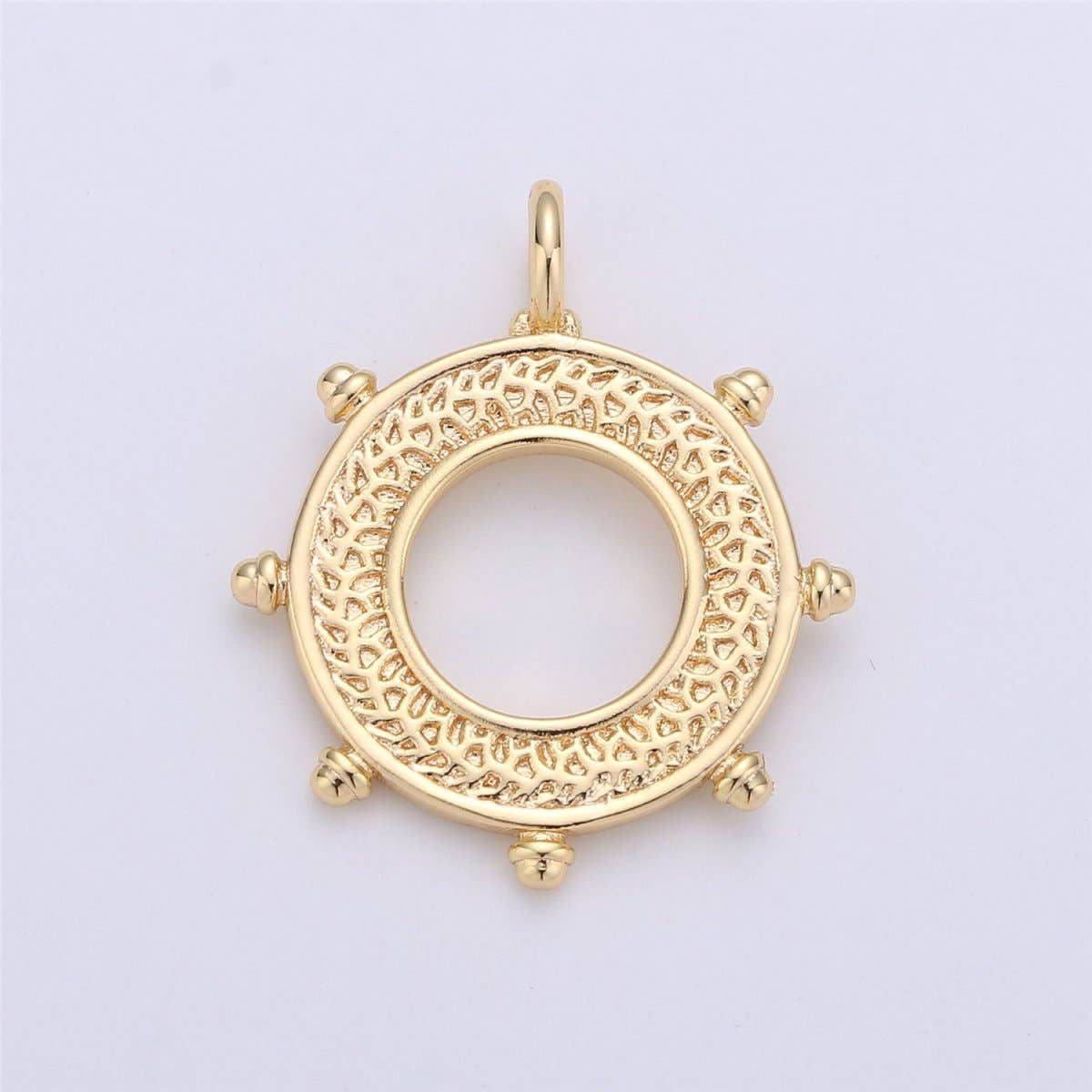 Ship Wheel Helm Charm