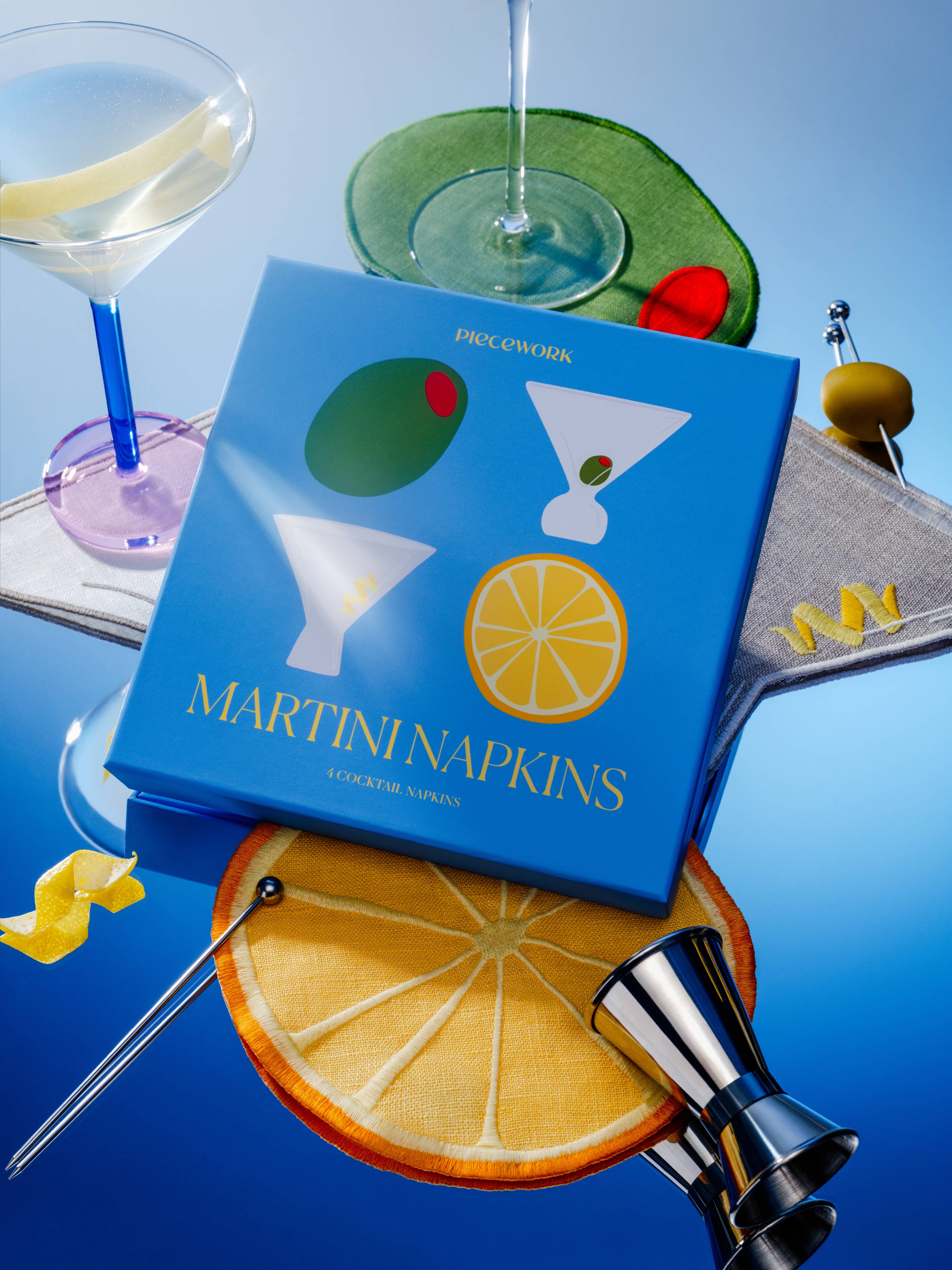 ✨Back In Stock✨Martini Cocktail Napkins - Set Of 4