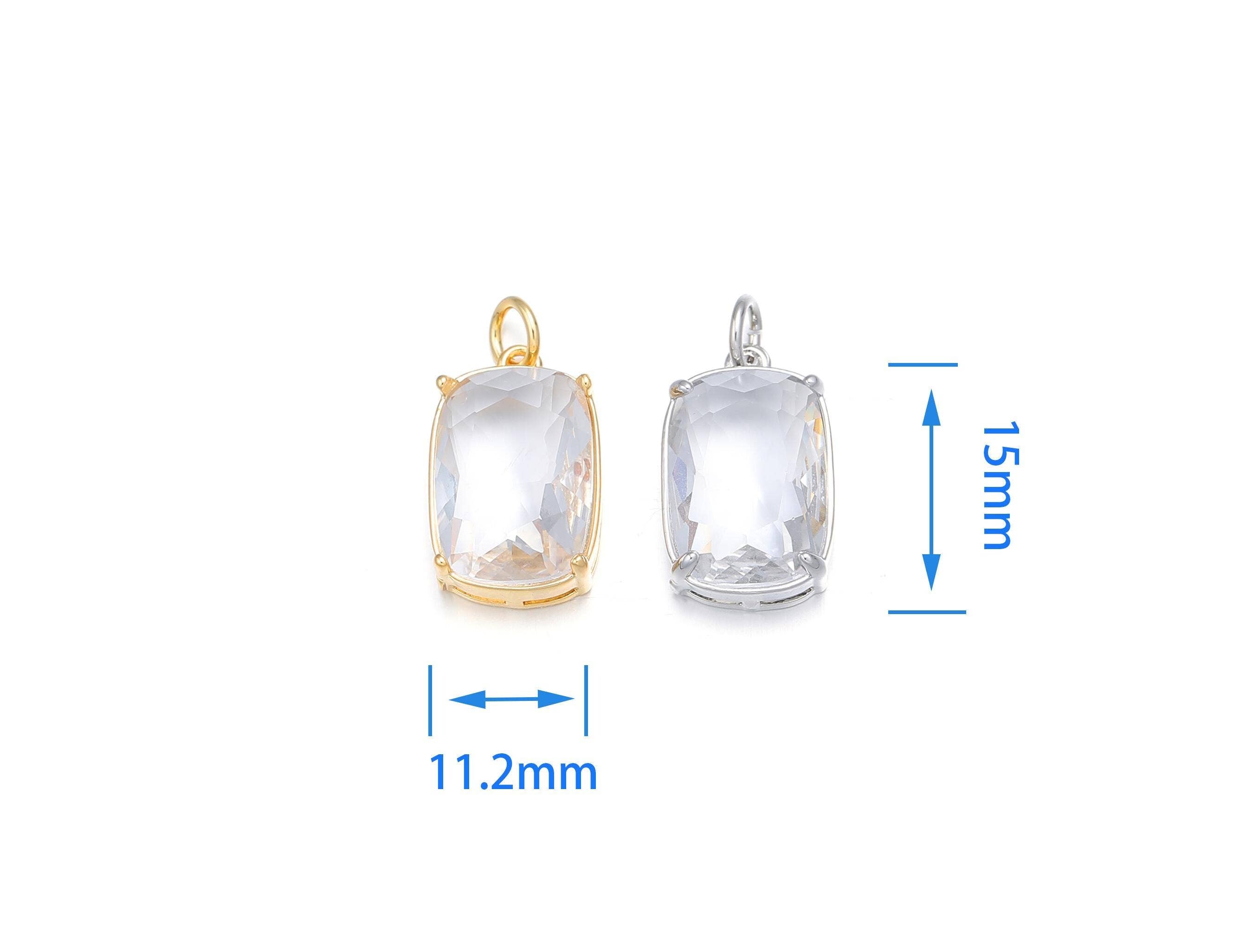 Rectangle Charms in Gold