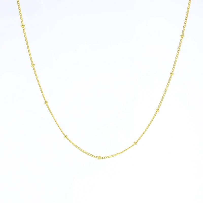 Beaded Curb Chain