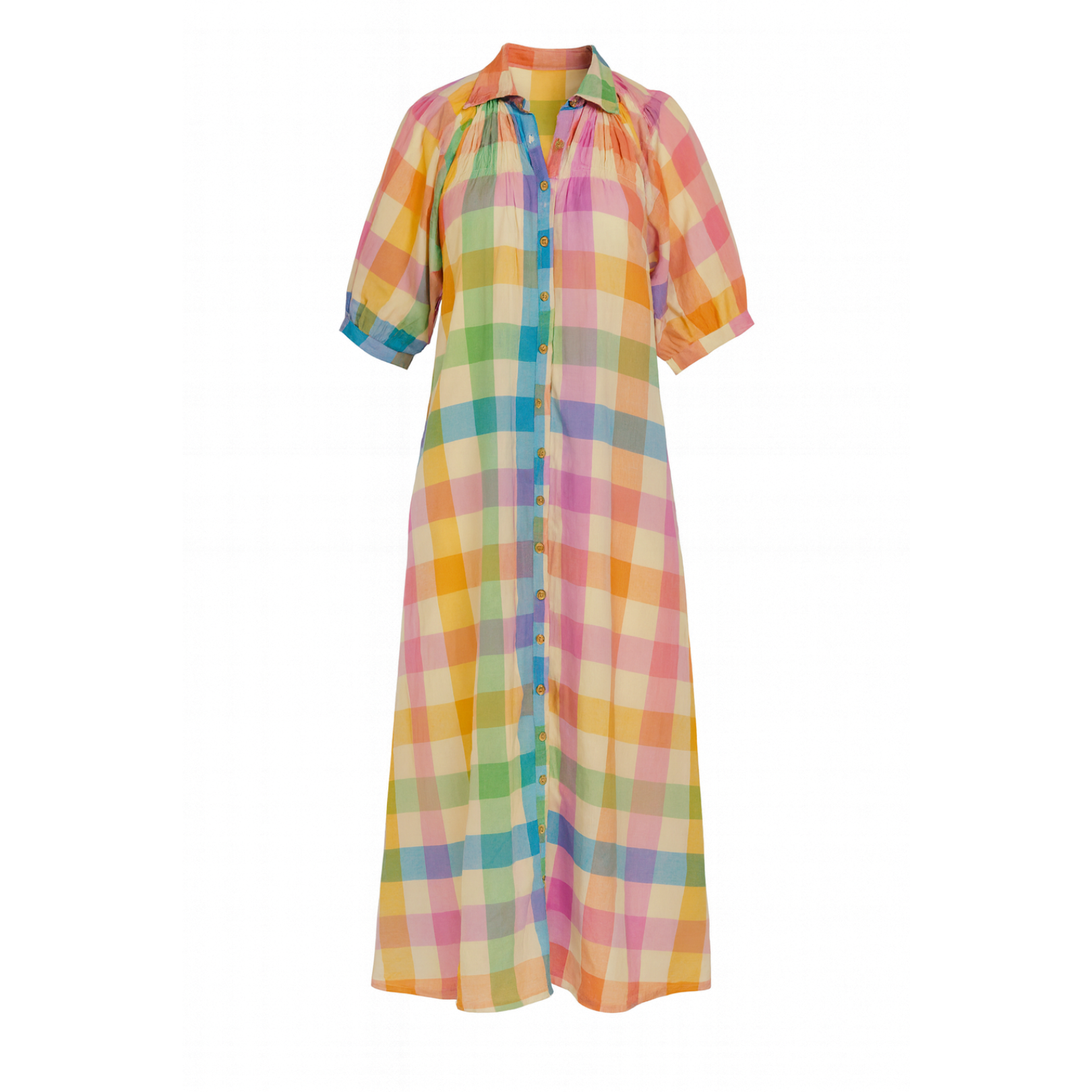 Rainbow Plaid Oasis Dress