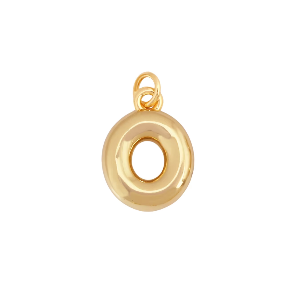 Bubble Letter Initial Charms